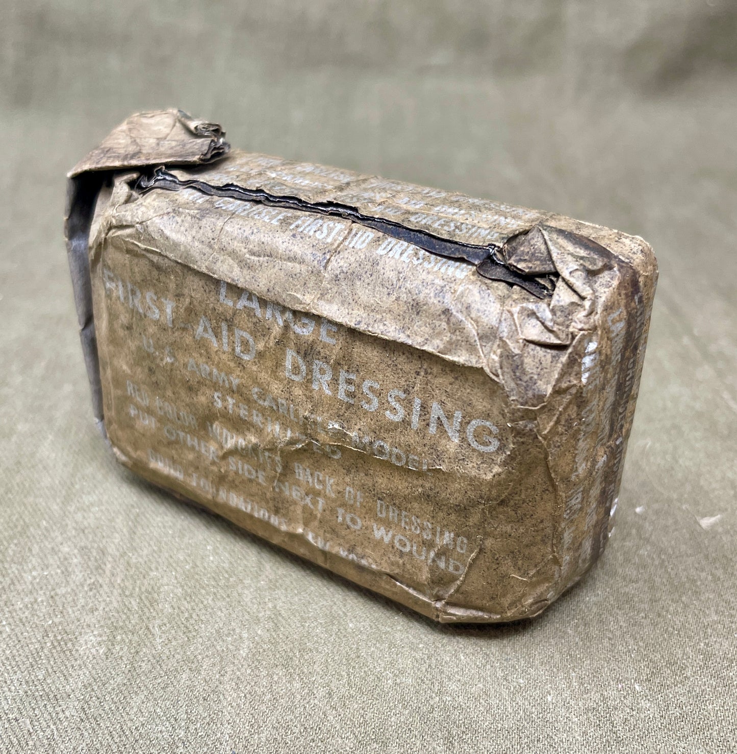 Large First Aid Dressing U.S. Army Carlisle Model Guild Foundations New York.