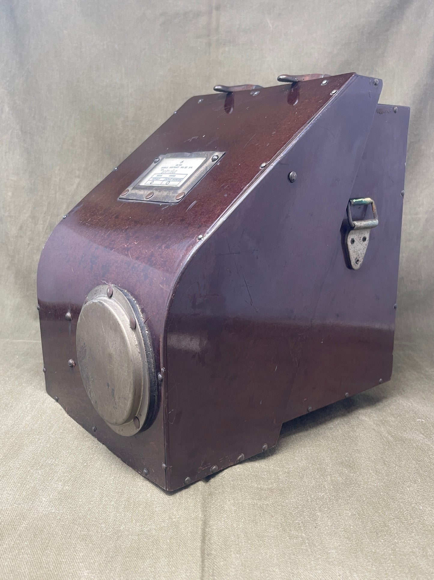 Royal Air Force Original British WWII RAF Bomber Bubble Sextant Mark IX in Bakelite Wall-mounted Case