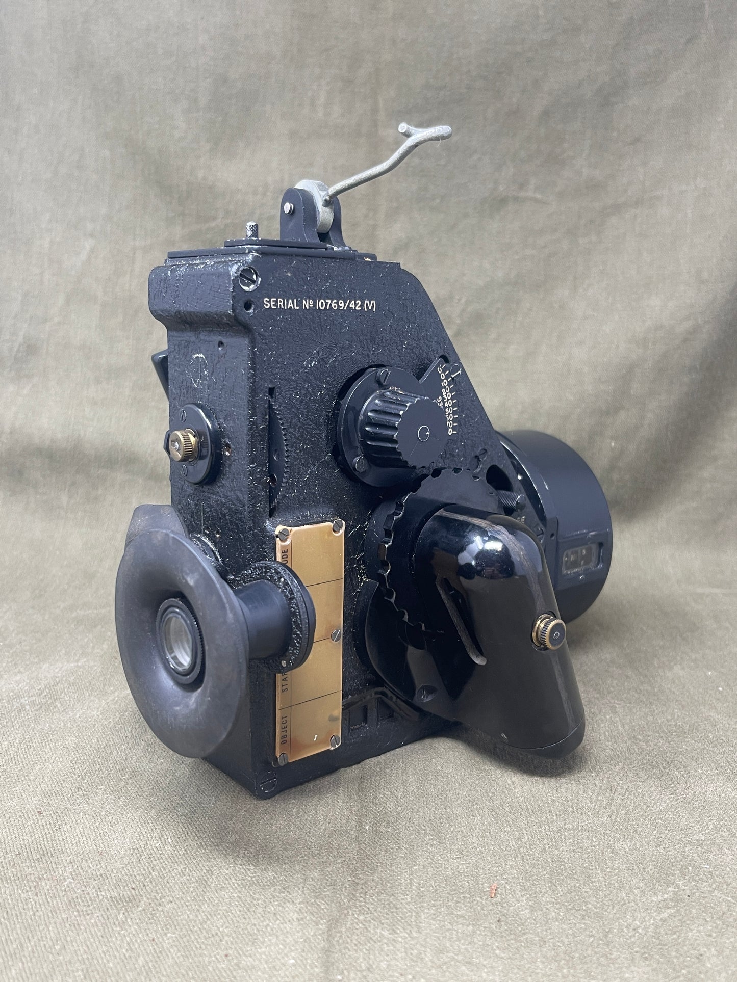 Royal Air Force Original British WWII RAF Bomber Bubble Sextant Mark IX in Bakelite Wall-mounted Case