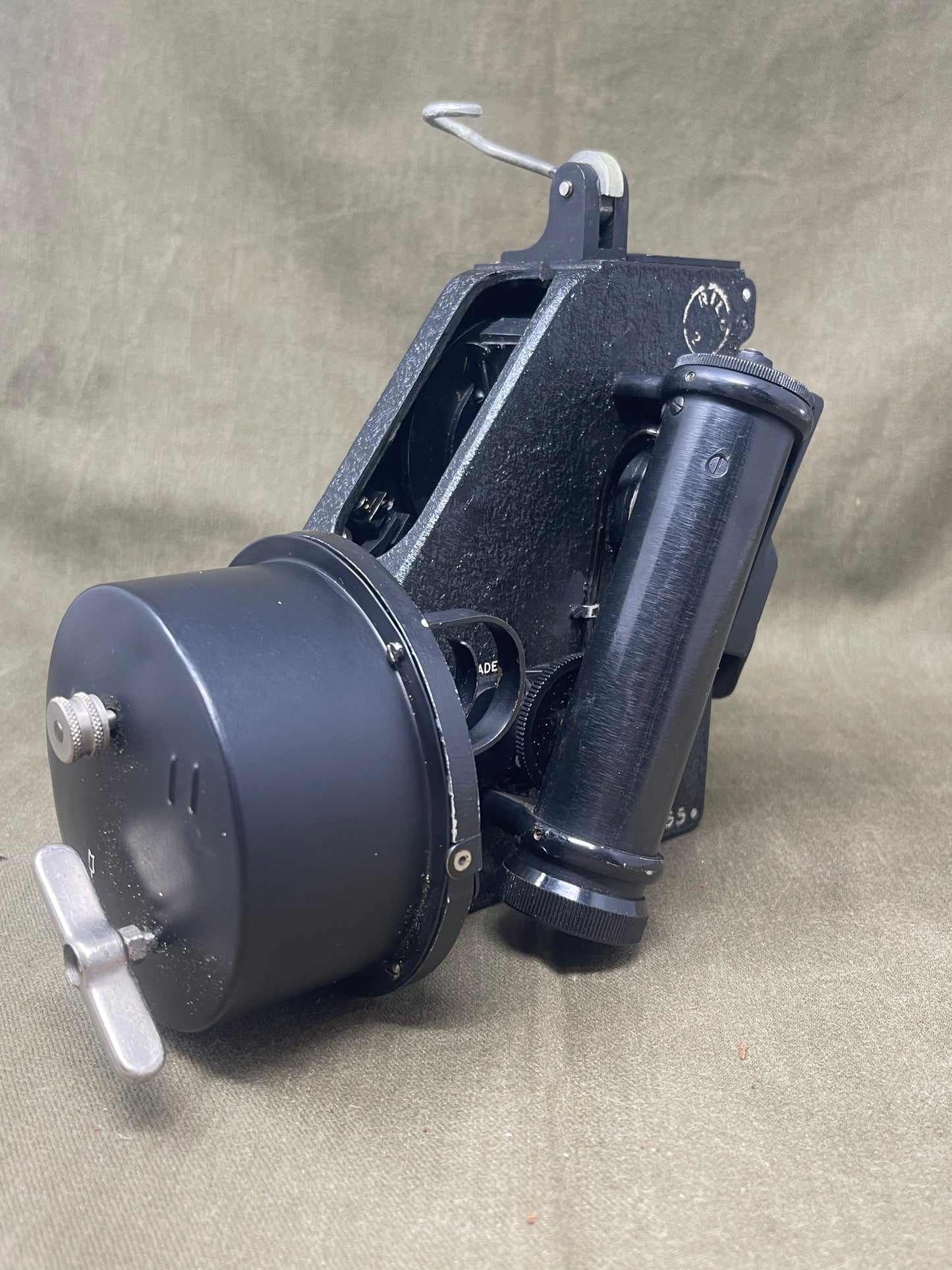 Royal Air Force Original British WWII RAF Bomber Bubble Sextant Mark IX in Bakelite Wall-mounted Case