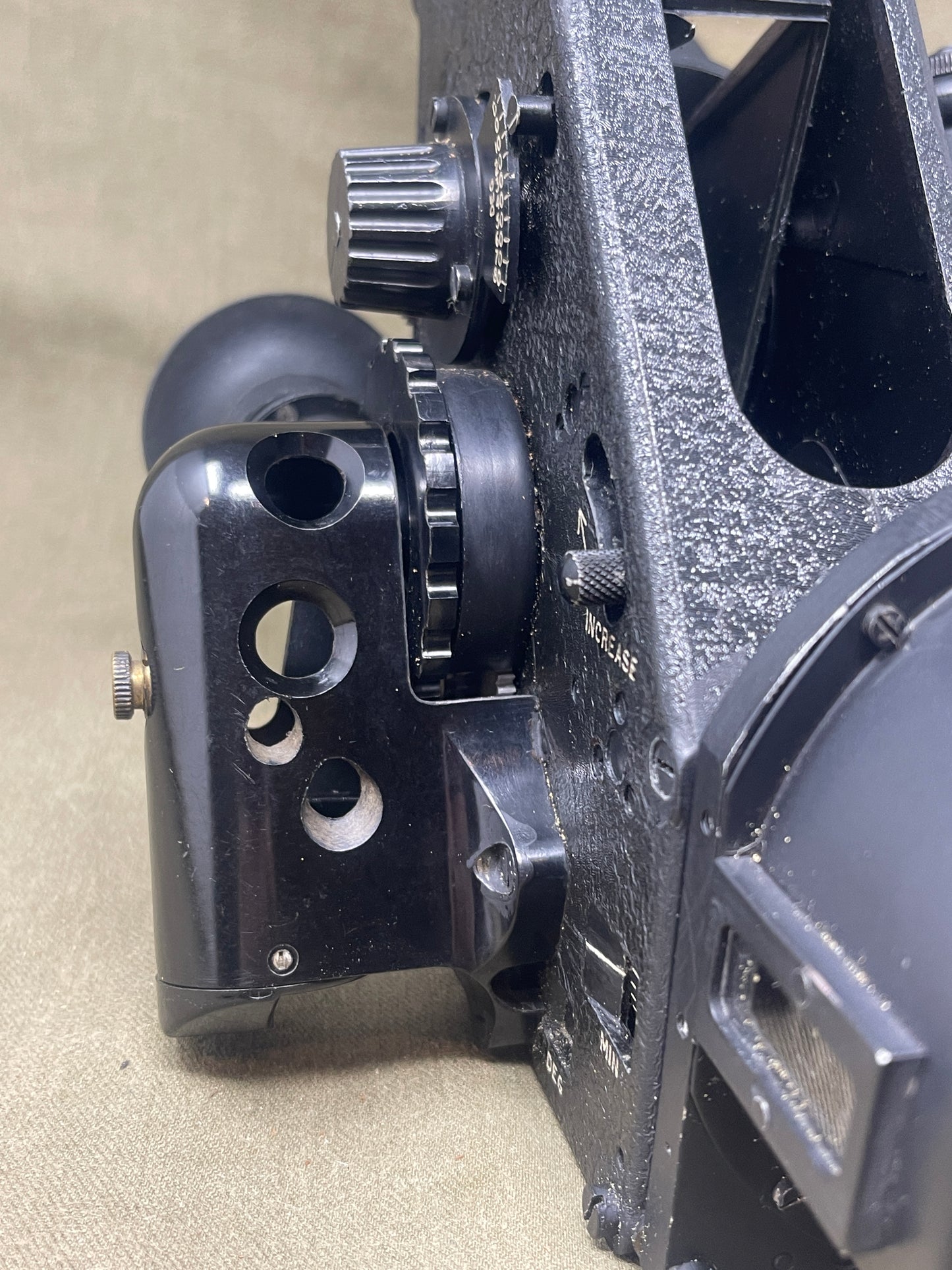 Royal Air Force Original British WWII RAF Bomber Bubble Sextant Mark IX in Bakelite Wall-mounted Case
