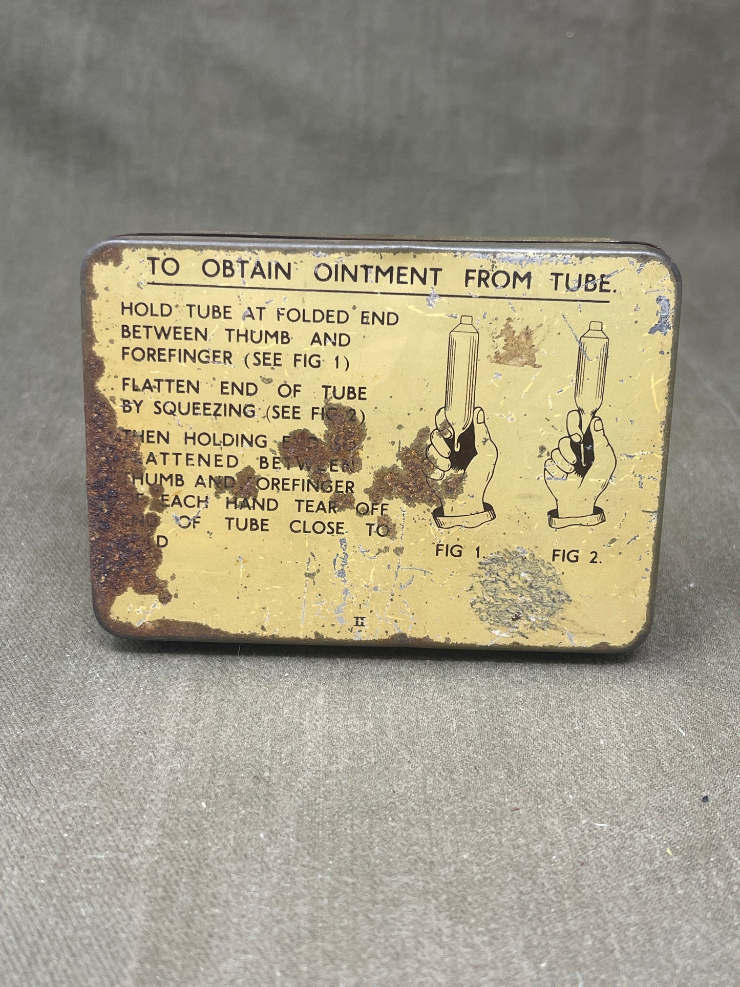Vintage WW2 Ointment Anti-Gas No 2 Empty