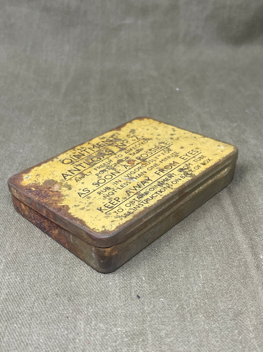Vintage WW2 Ointment Anti-Gas No 2 Empty