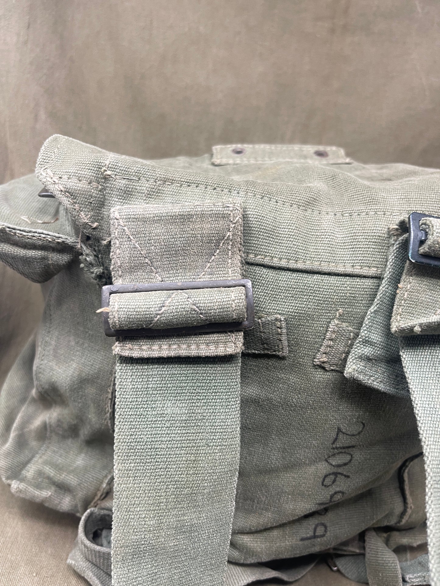 1944 Pattern Small Pack complete with Left & Right Webbing Straps