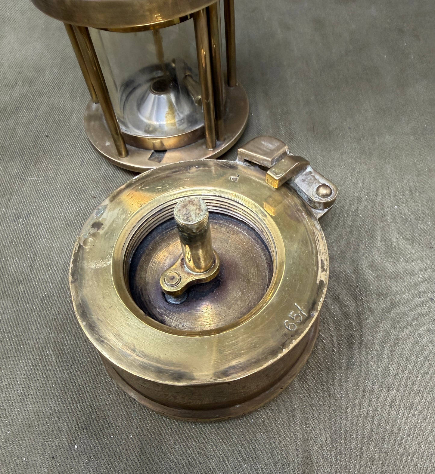 Original Eccles Protector Lamp Lighting Co Ltd Type 6 M & Q Safety Lamp – Approval No. B/28 Mining Lamp