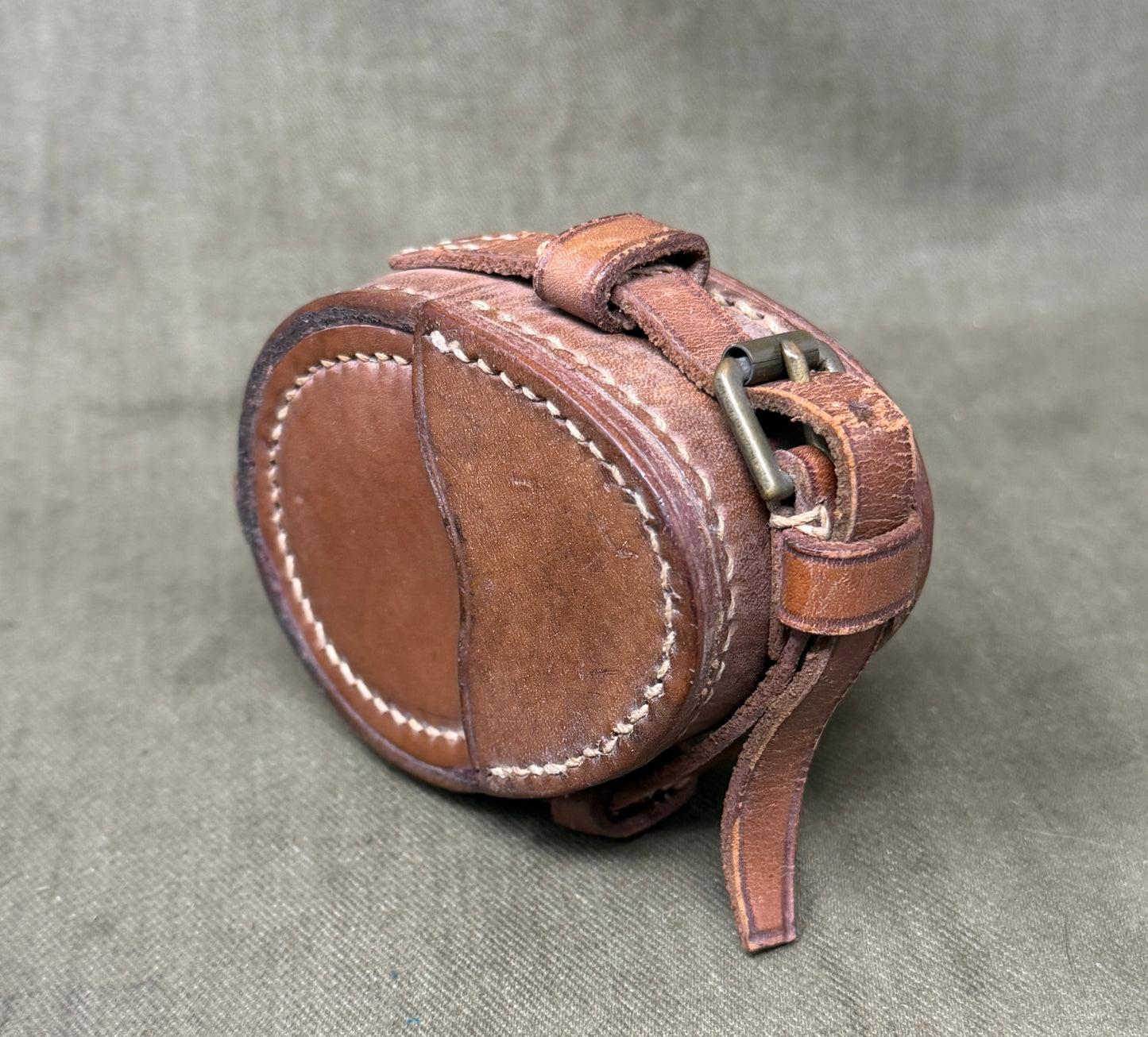 Original British Army Short & Mason Ltd London Mk VII Marching Compass with Leather Case – WWI/Inter-War Military Issue