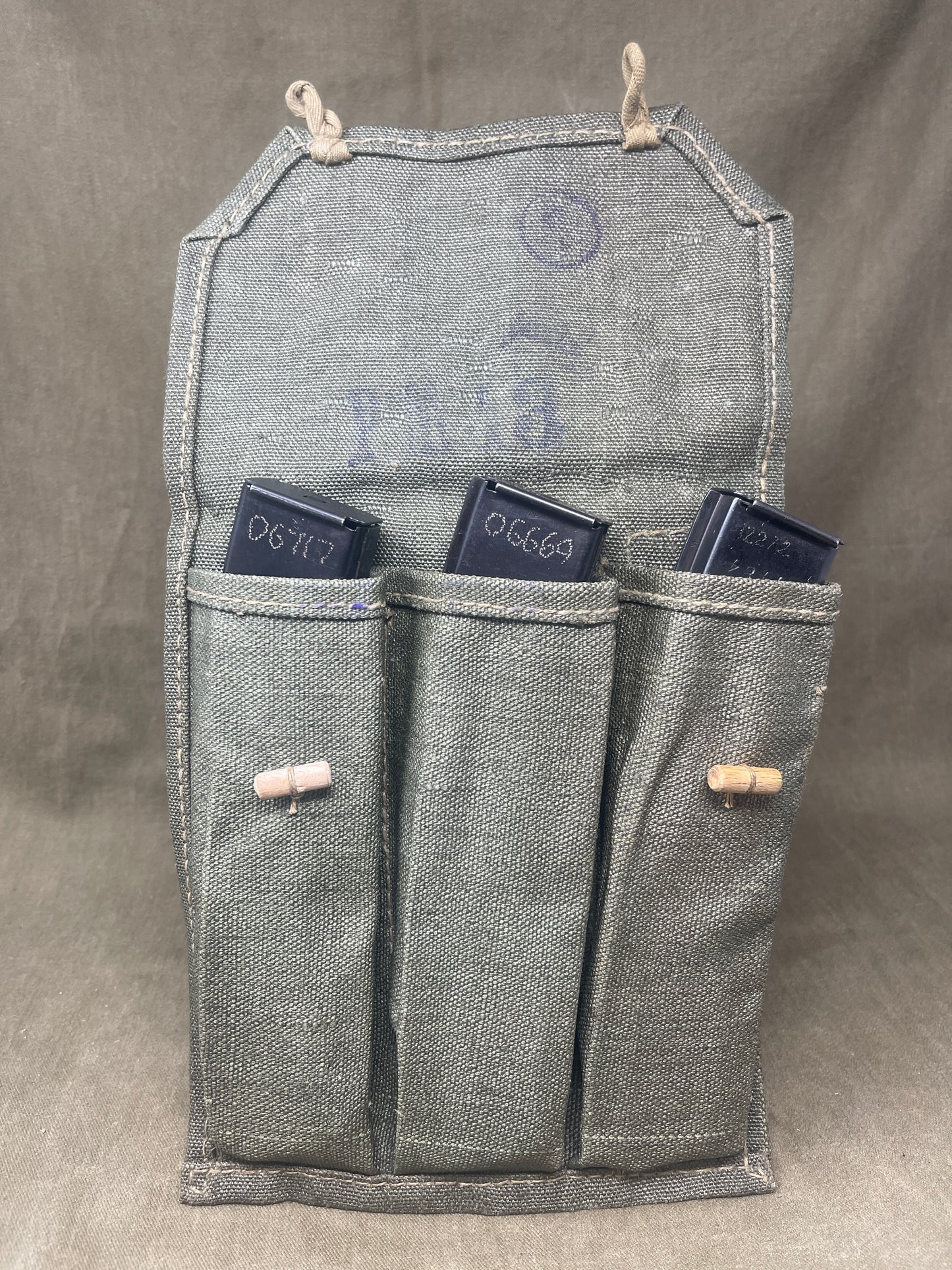 3 x PPS-43 Magazine Pouch with 15 INERT 7.62x25 Rounds – Durable & Authentic