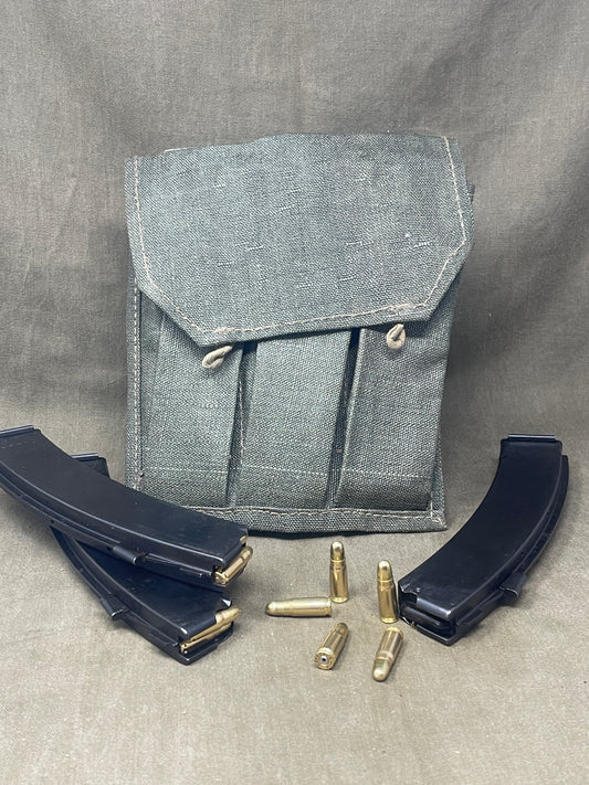 3 x PPS-43 Magazine Pouch with 15 INERT 7.62x25 Rounds – Durable & Authentic