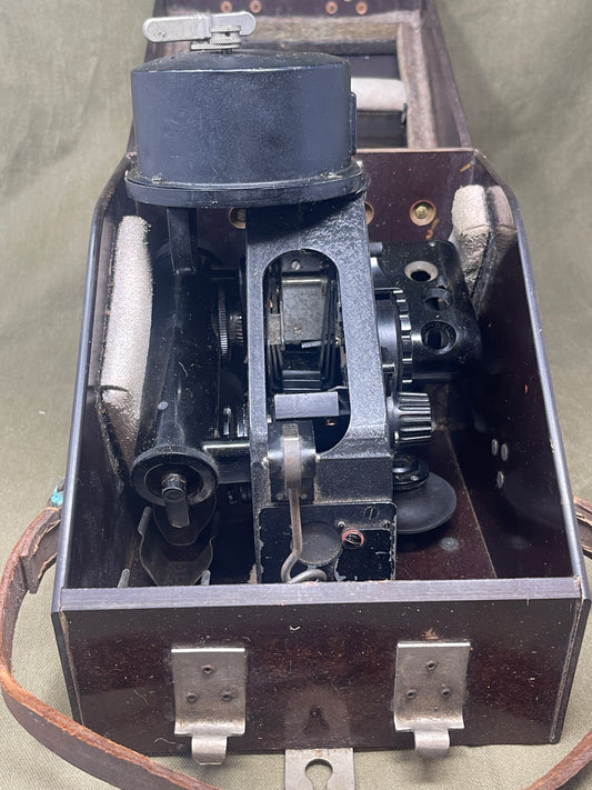 Royal Air Force Original British WWII RAF Bomber Bubble Sextant Mark IX in Bakelite Wall-mounted Case