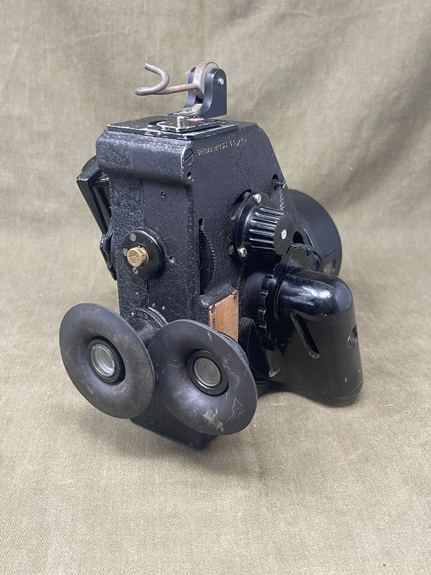 Royal Air Force Original British WWII RAF Bomber Bubble Sextant Mark IX in Bakelite Wall-mounted Case