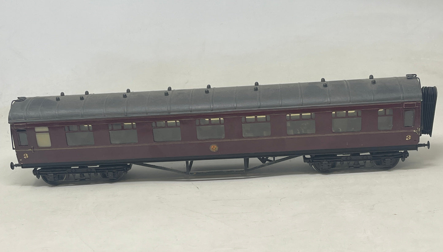 0 Gauge LMS Maroon Stanier 3rd Coach