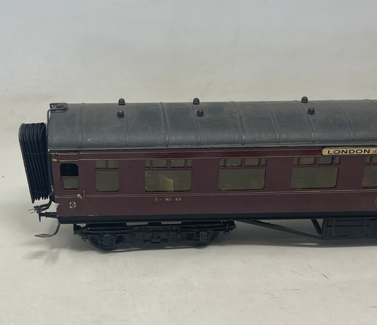 0 Gauge LMS Maroon Stanier 3rd Coach