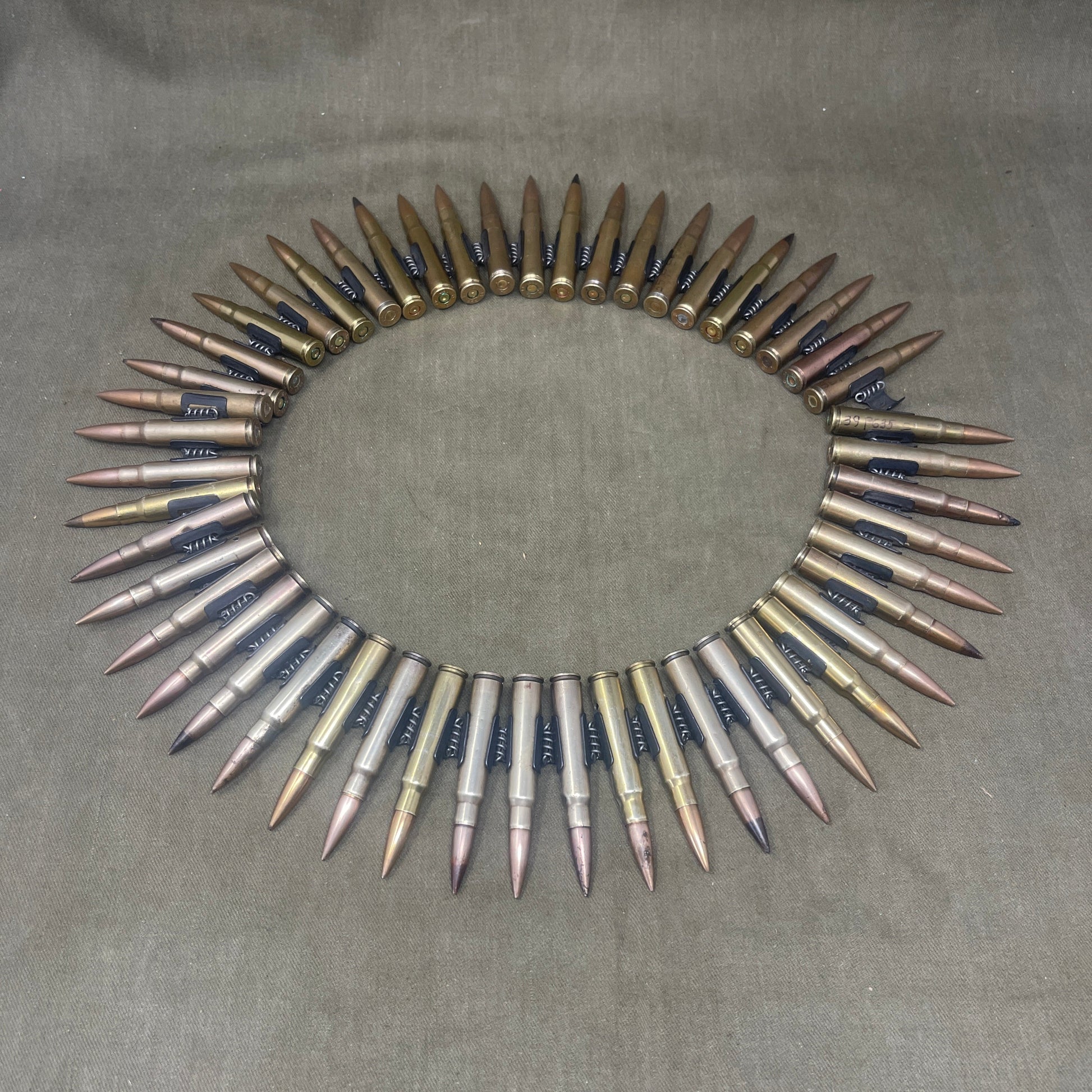 100 x INERT  WW2 Issued Wehrmacht 7.92  MG34 /MG42 Machine Gun Belt