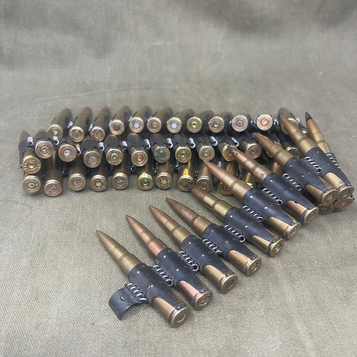 100 x INERT WW2 Issued Wehrmacht 7.92 MG34 /MG42 Machine Gun Belt