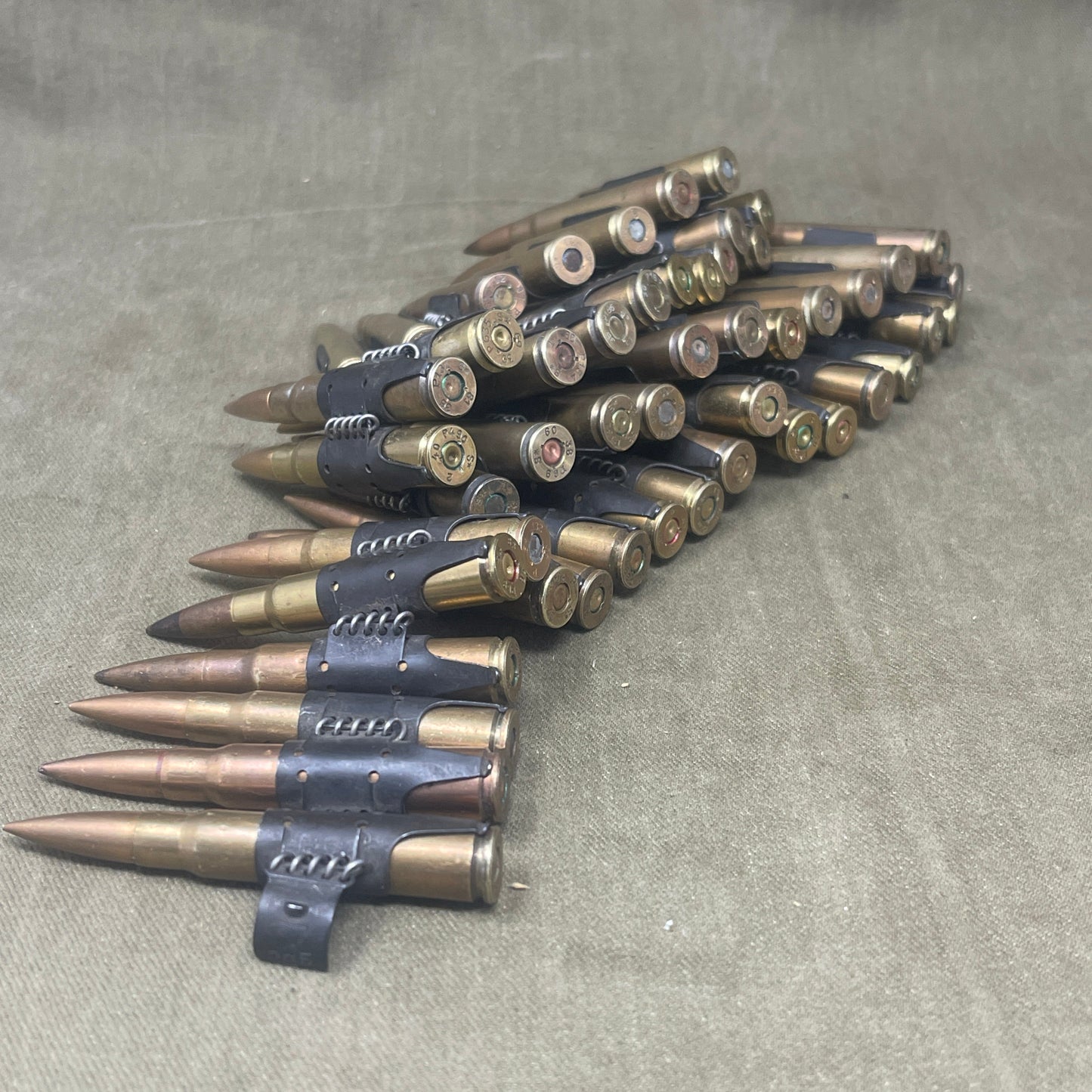 100 x INERT WW2 Issued Wehrmacht 7.92 MG34 /MG42 Machine Gun Belt