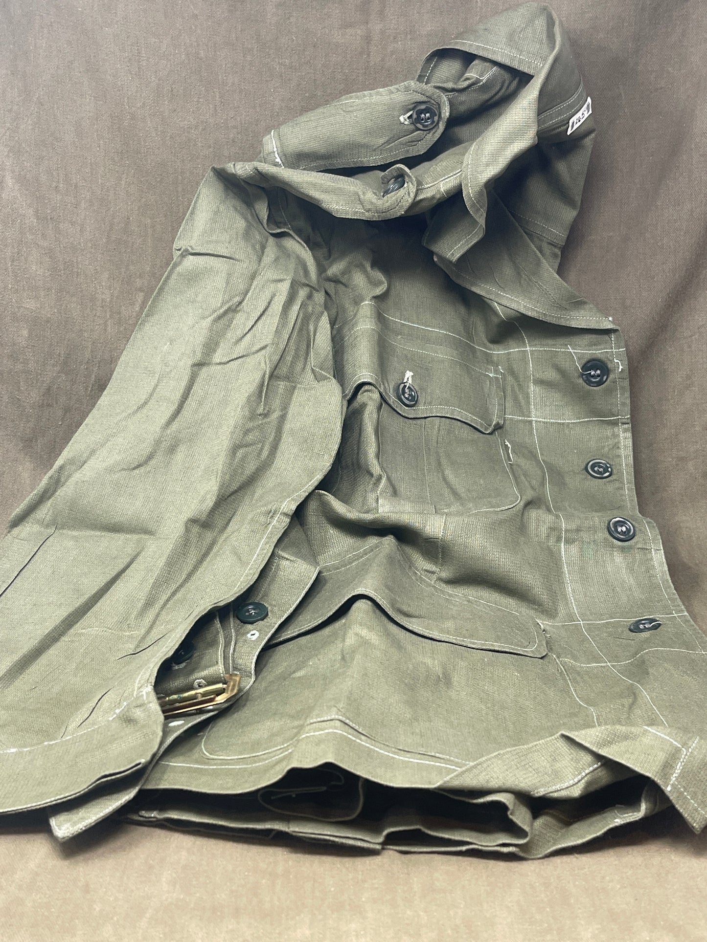 Original 1950 British Army Jungle Green Bush Jacket – Size 4, Christopher Roberts & Co. – Excellent Condition