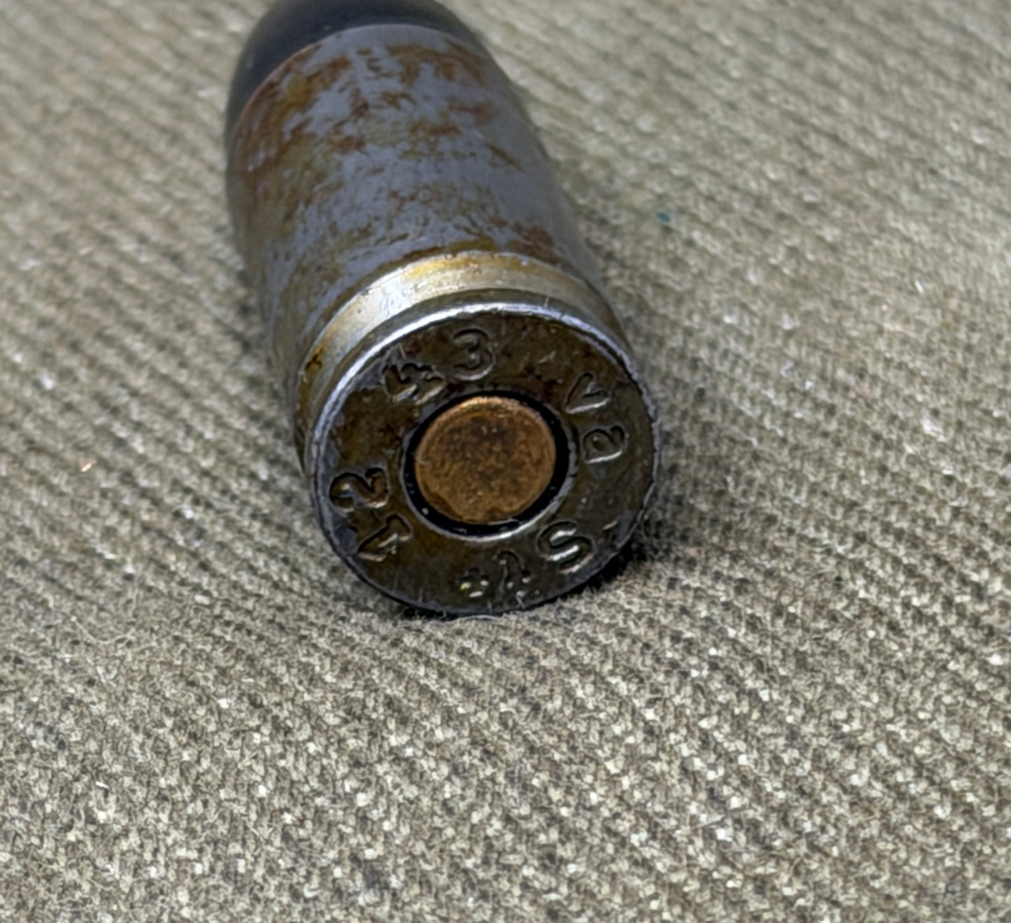 Original Inert WWII German 9mm Parabellum Cartridge – va S 12 1943 – Kabel- und Metallwerke Neumeyer A.-G.