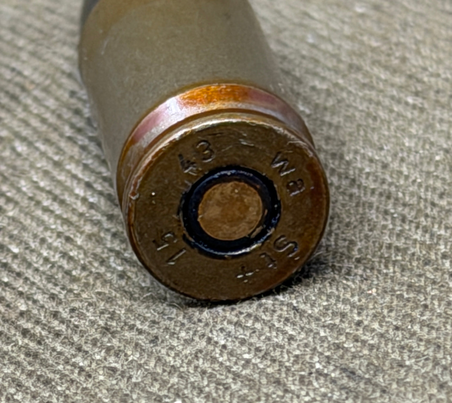 Original Inert WWII German 9mm Parabellum Cartridge – wa St 15 1943 – HASAG Leipzig