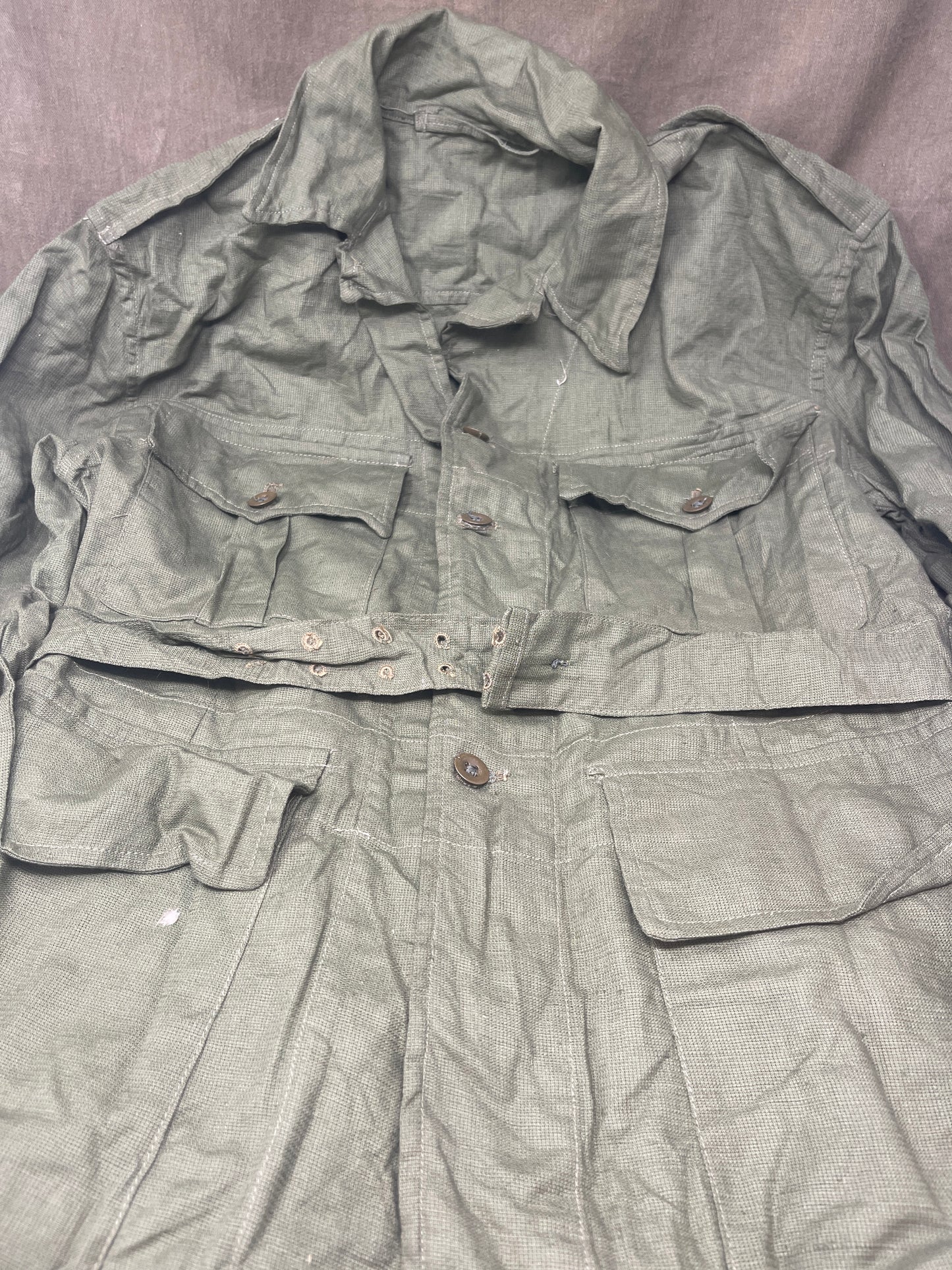 1950 Dated British Army Jungle Green Bush Jacket Size 4