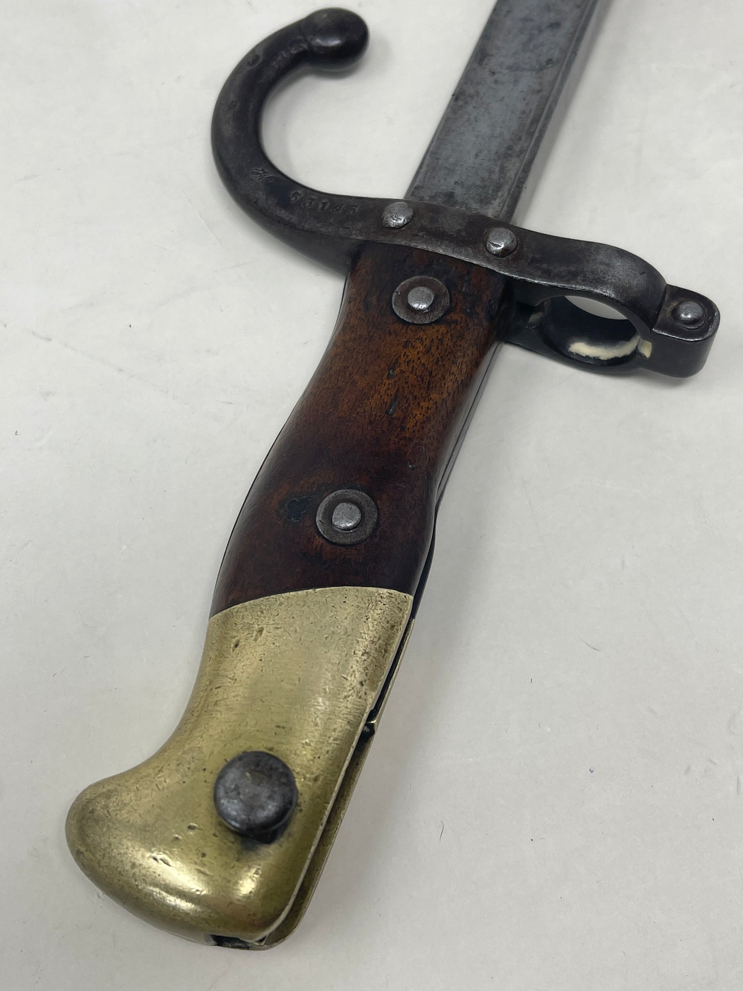 French M1874 Gras bayonet 20.5 inch, single edged, T section blade.