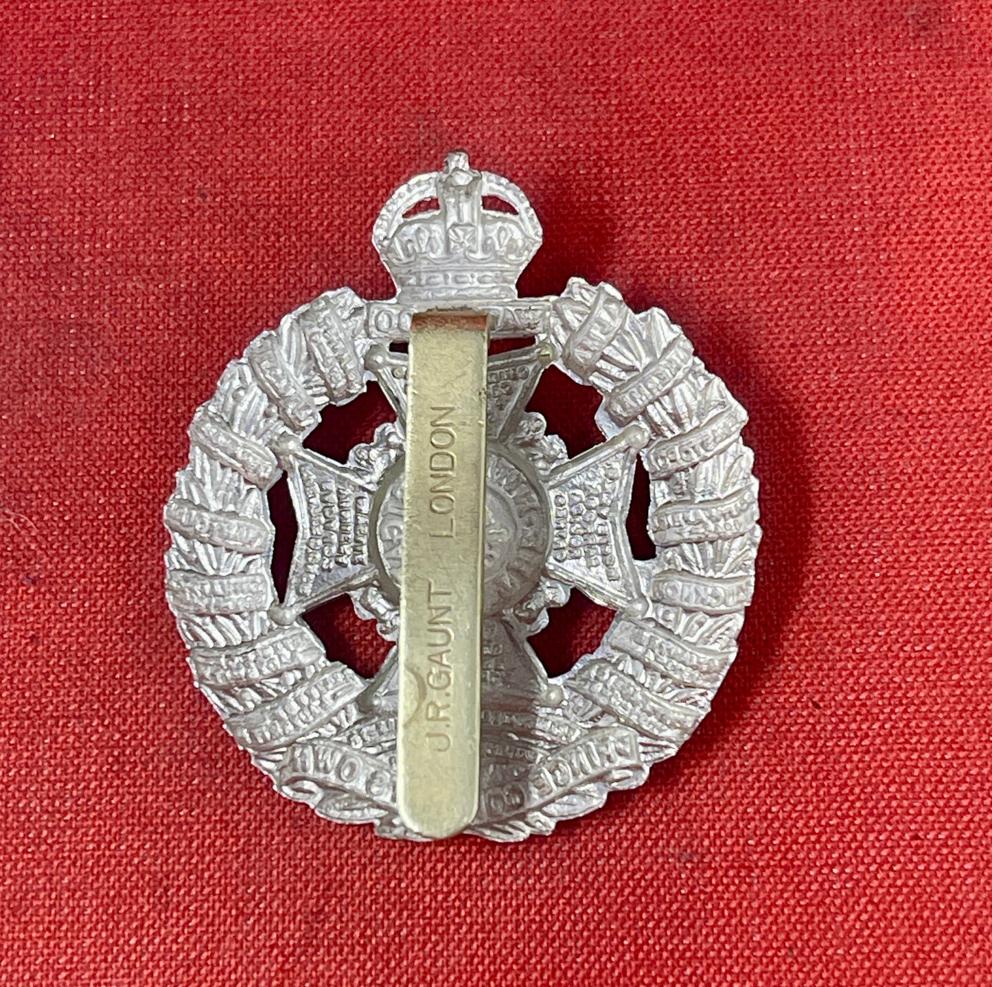 The Rifle Brigade – King’s Crown Silver Anodised Cap Badge by J.R. Gaunt, London