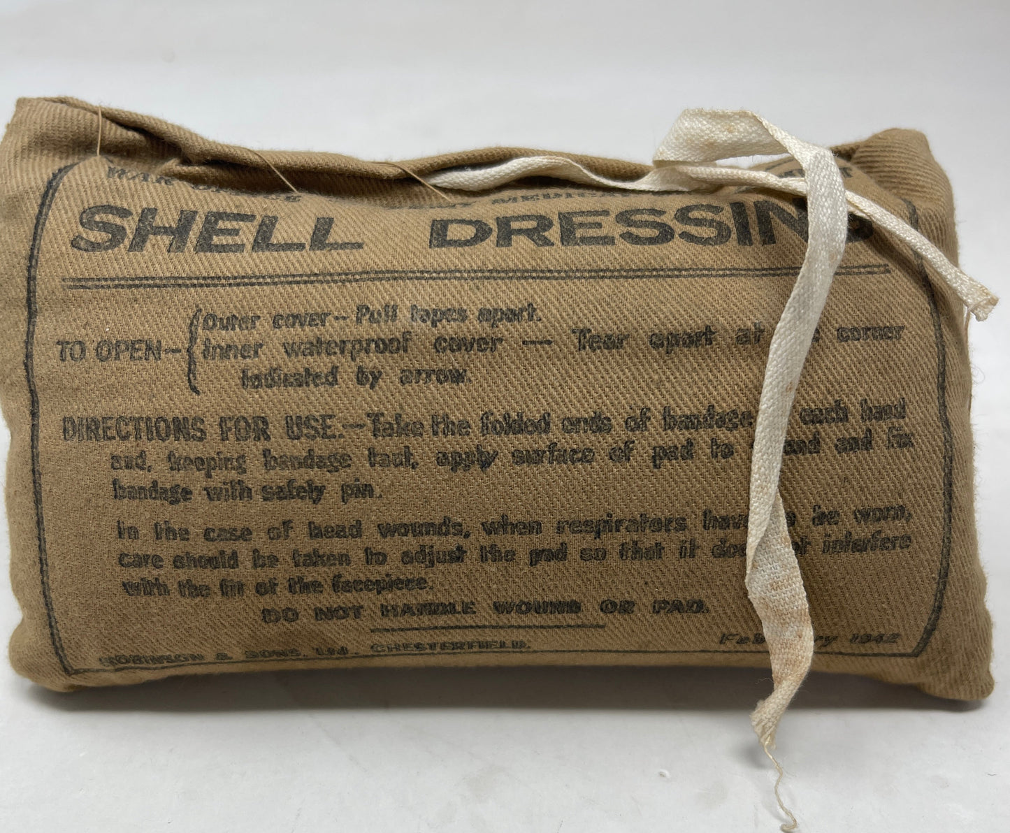 British Army issue Shell Dressing dated 1942.