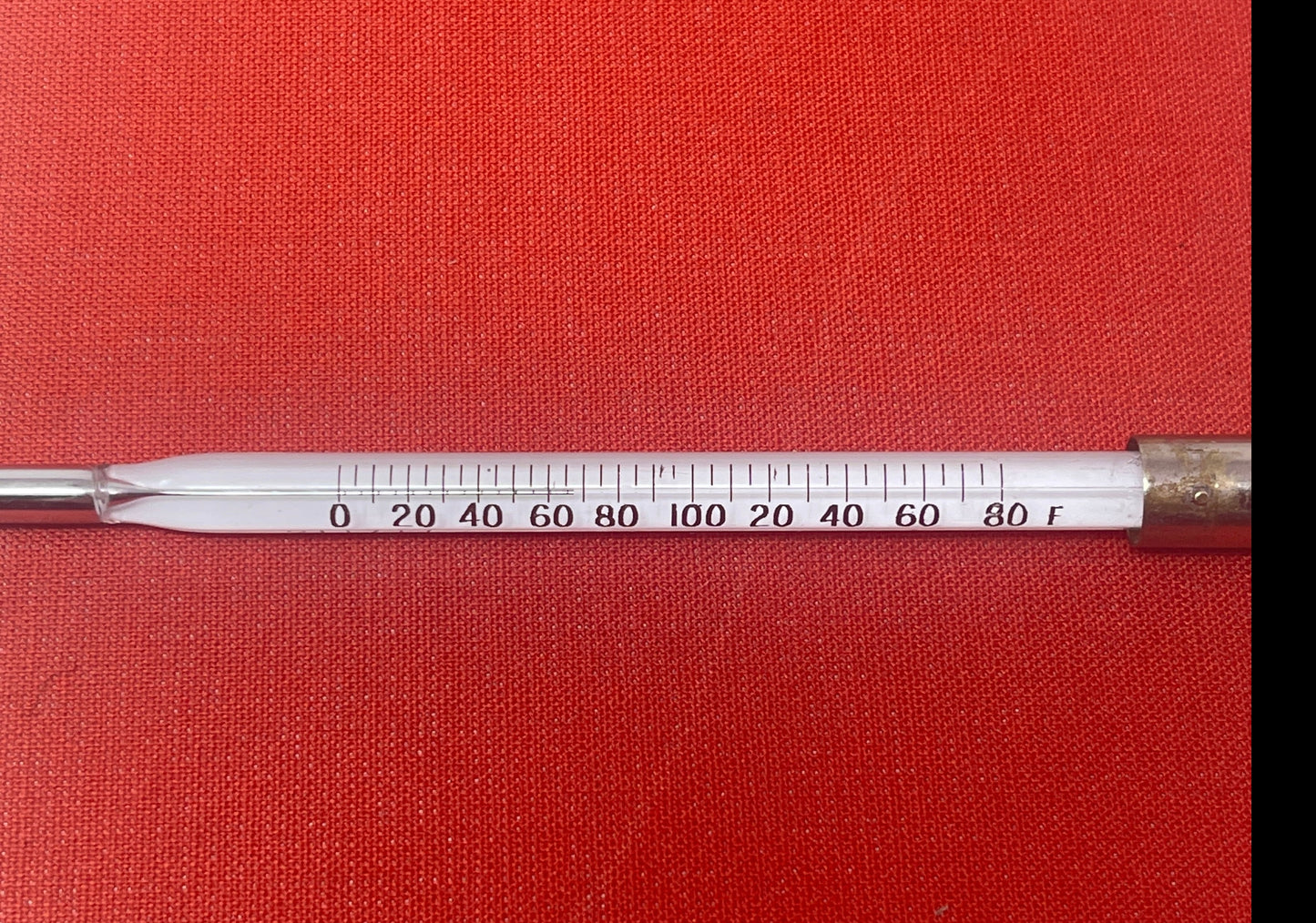 Vintage Thermometer in Aluminium Tube