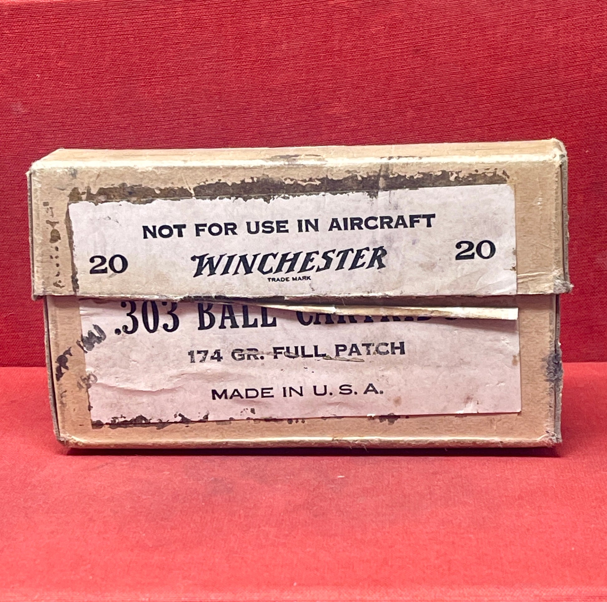 20 x INERT Lend Lease US Winchester 303 Rounds Dated 1941