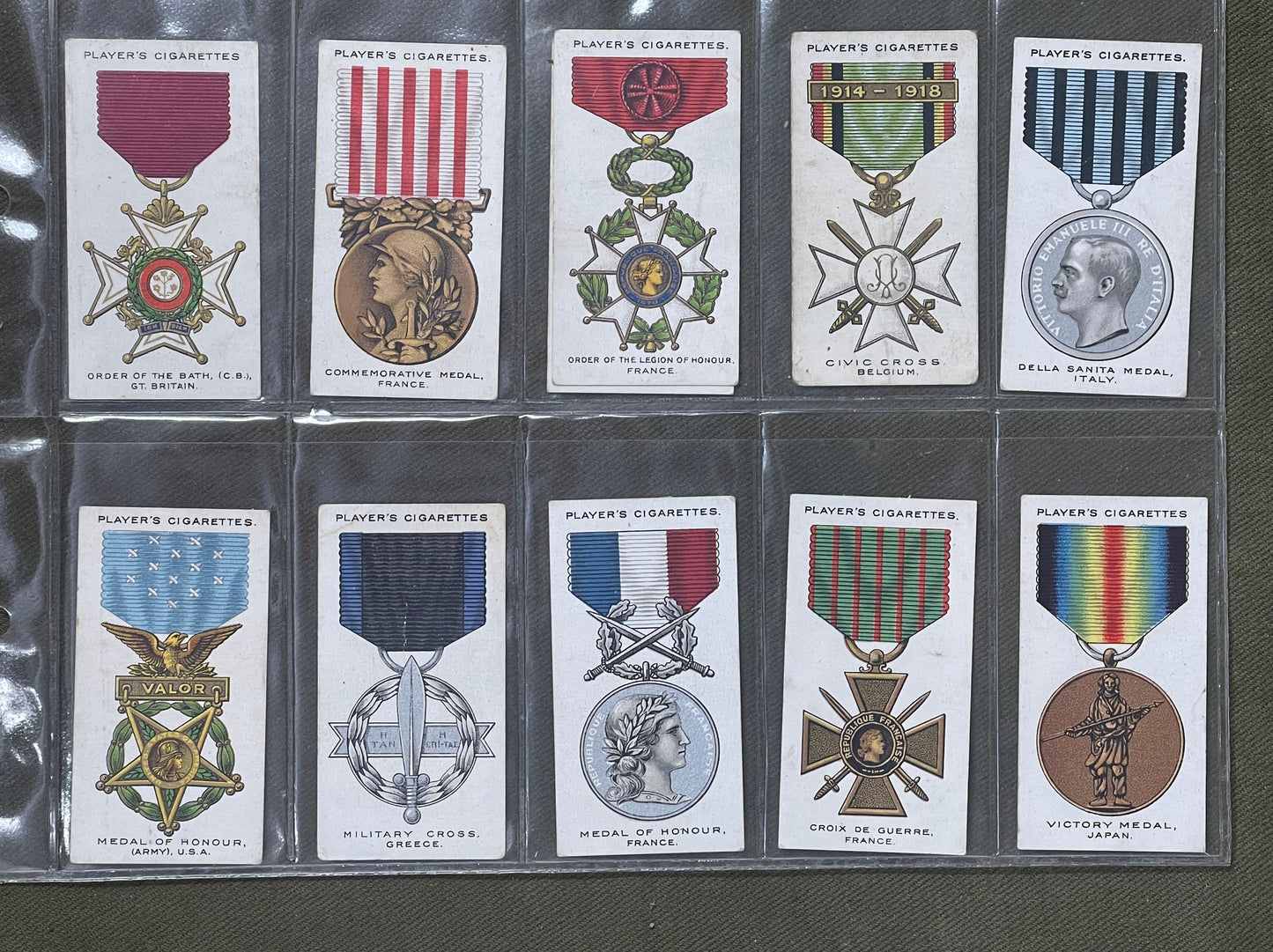 John Player & Sons War Decorations & Medals