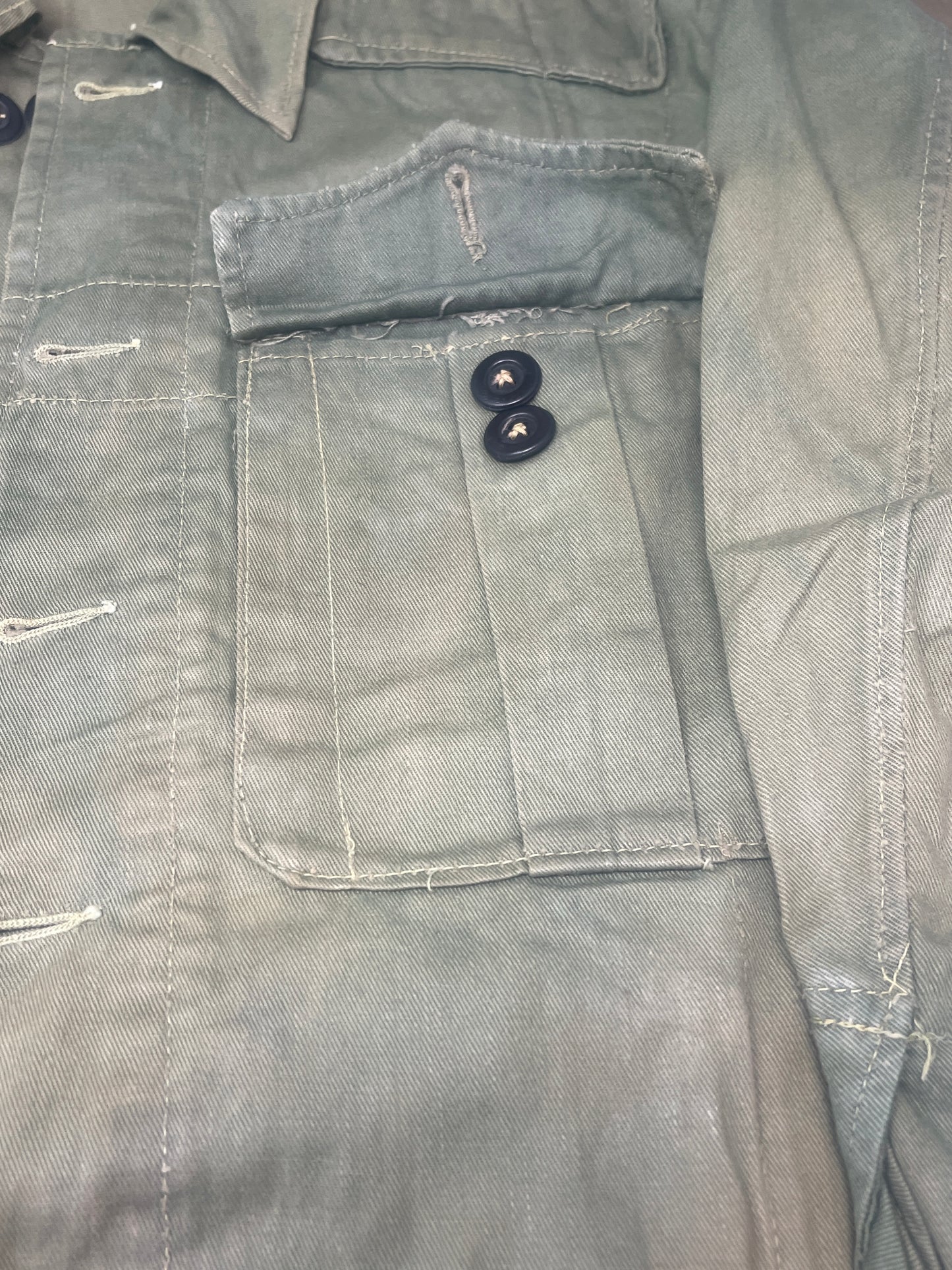 Original 1950's British Army Jungle Green Bush Jacket – Size 4, Christopher Roberts & Co– Excellent Condition