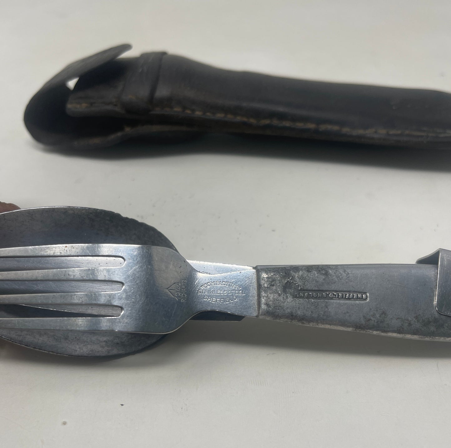 Knife, fork, and spoon set dated 1944