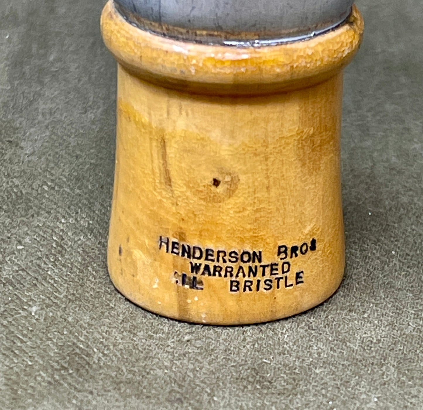 Shop this original 1939-dated Henderson Bros WW2 British Army shaving brush. Warranted bristle, military-issued, and ideal for collectors of wartime memorabilia.