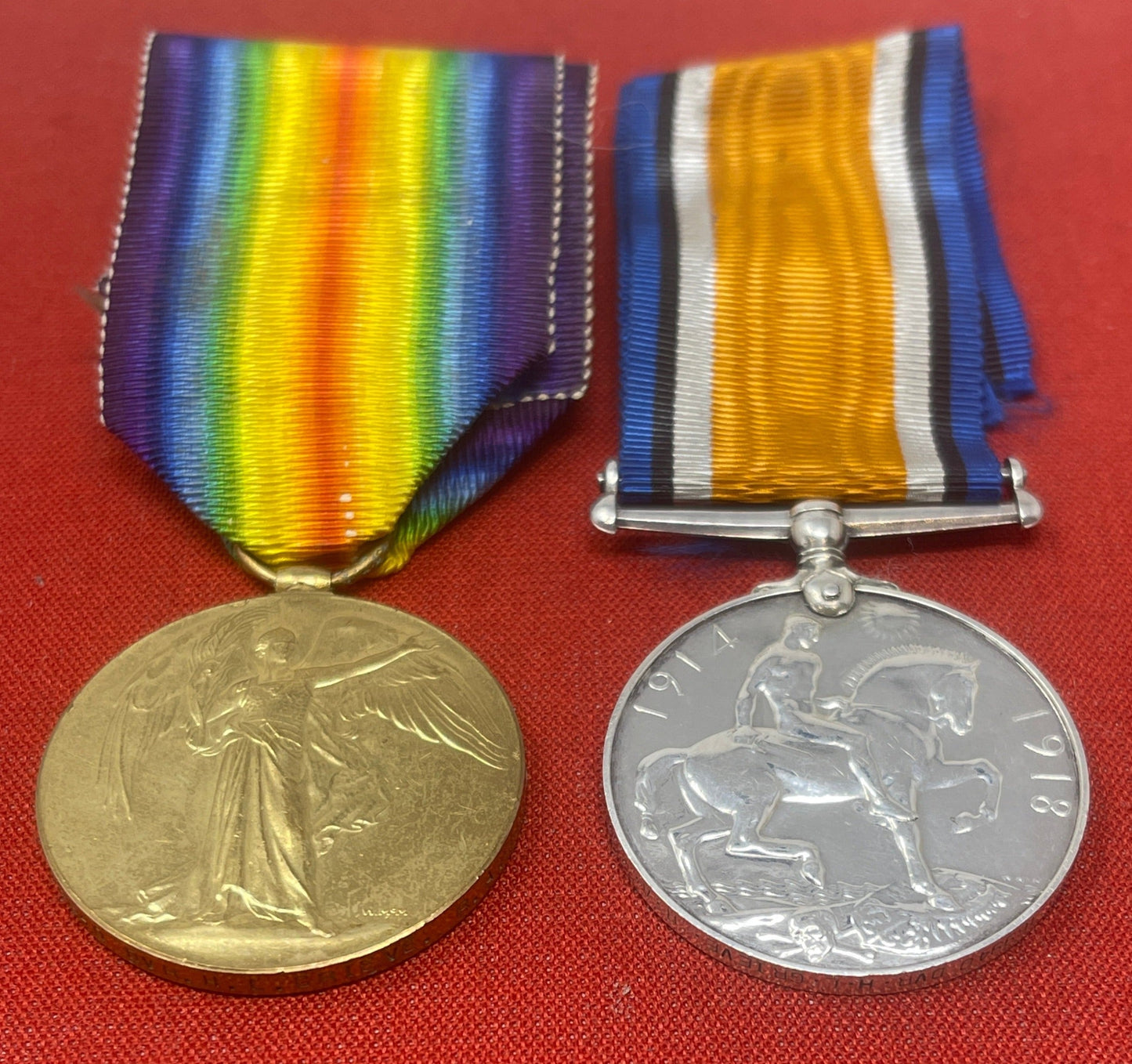 WW1 Pair RA British War Medal Victory Medal