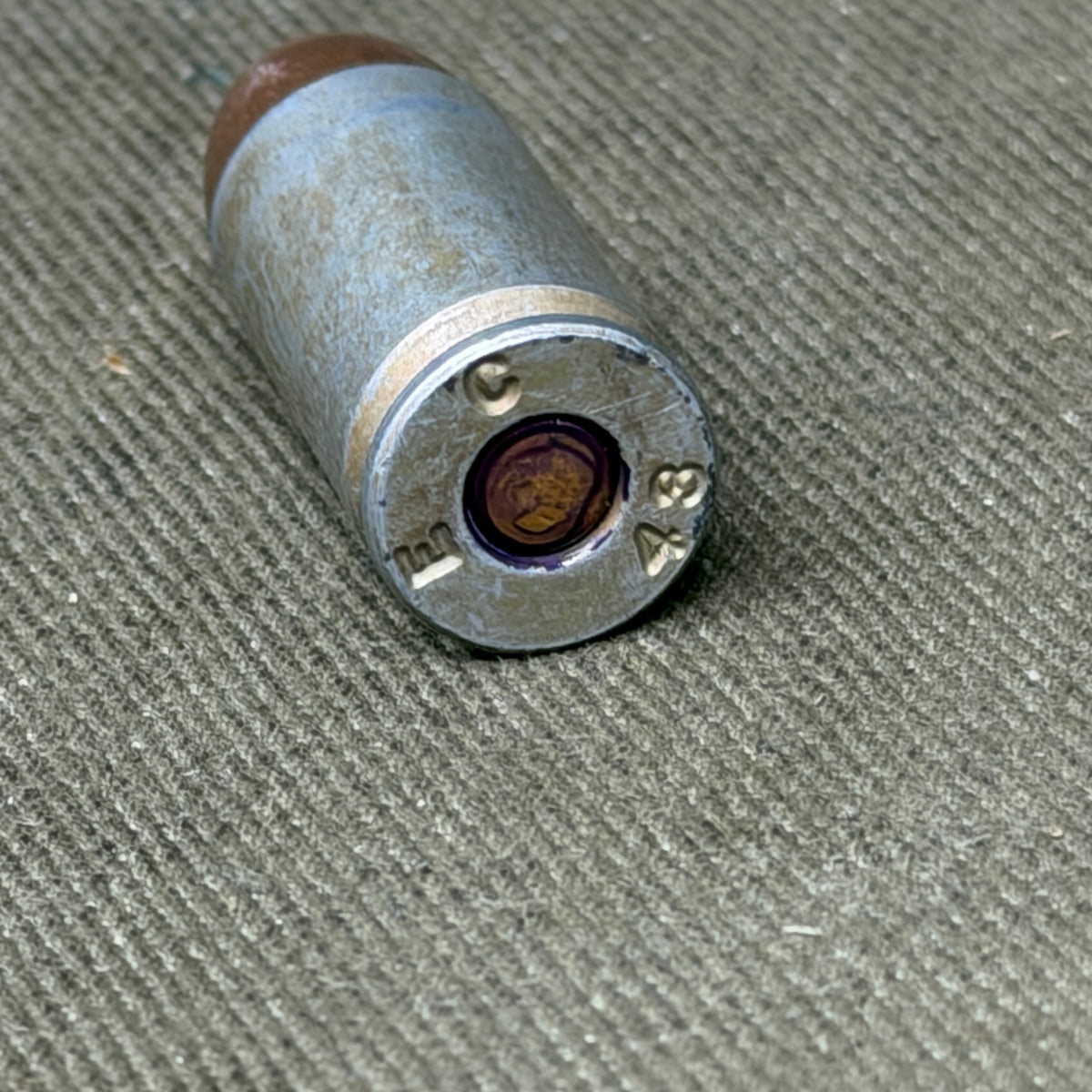 Original WW2 US .45 ACP Cartridge – EC 43 – Evansville Sunbeam – 1943
