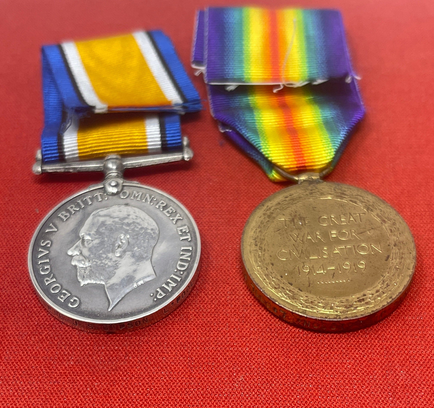 WW1 Pair To 129770A R A Brown Royal Navy Reserve