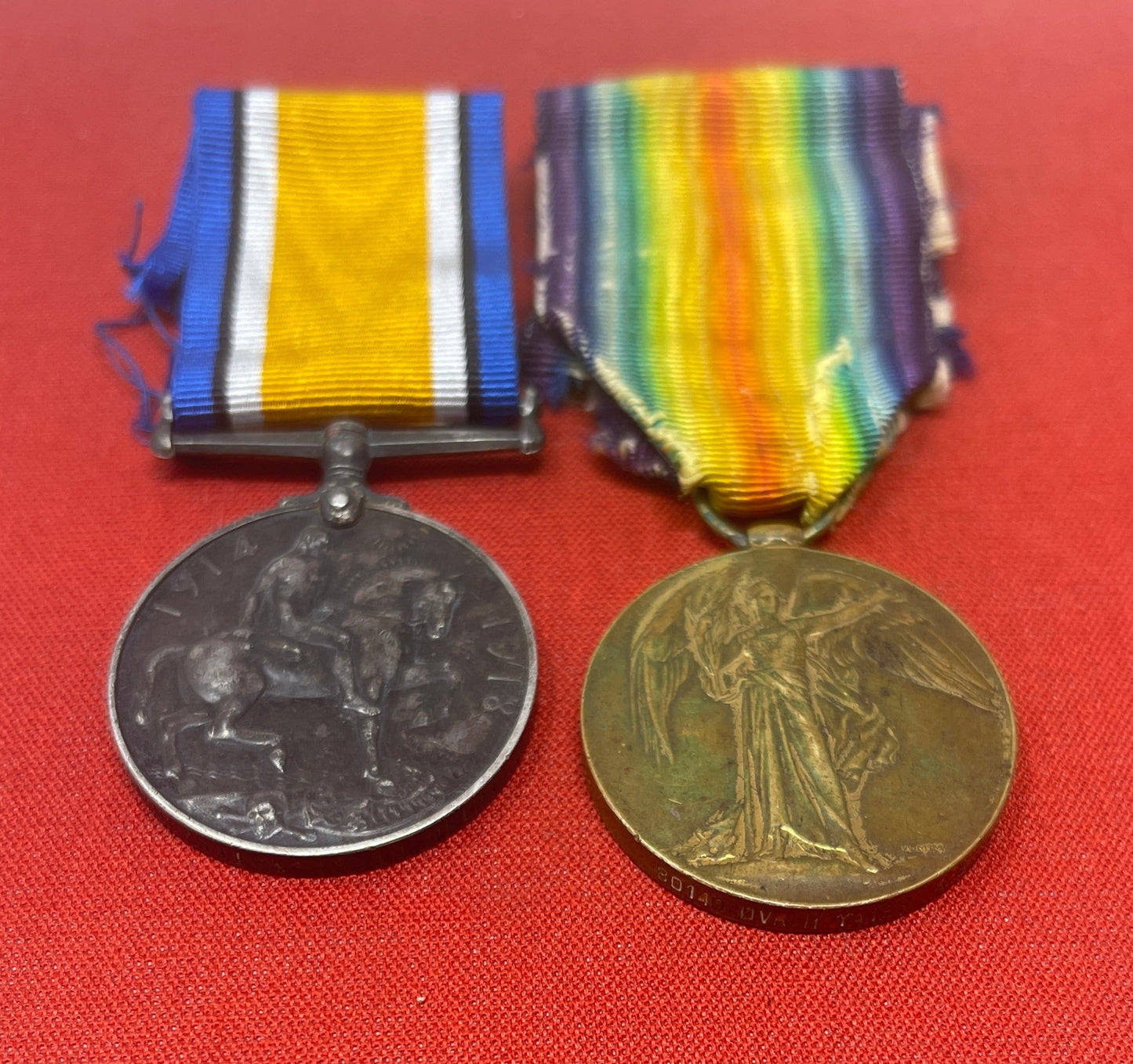 WW1 Pair RA British War Medal Victory Medal