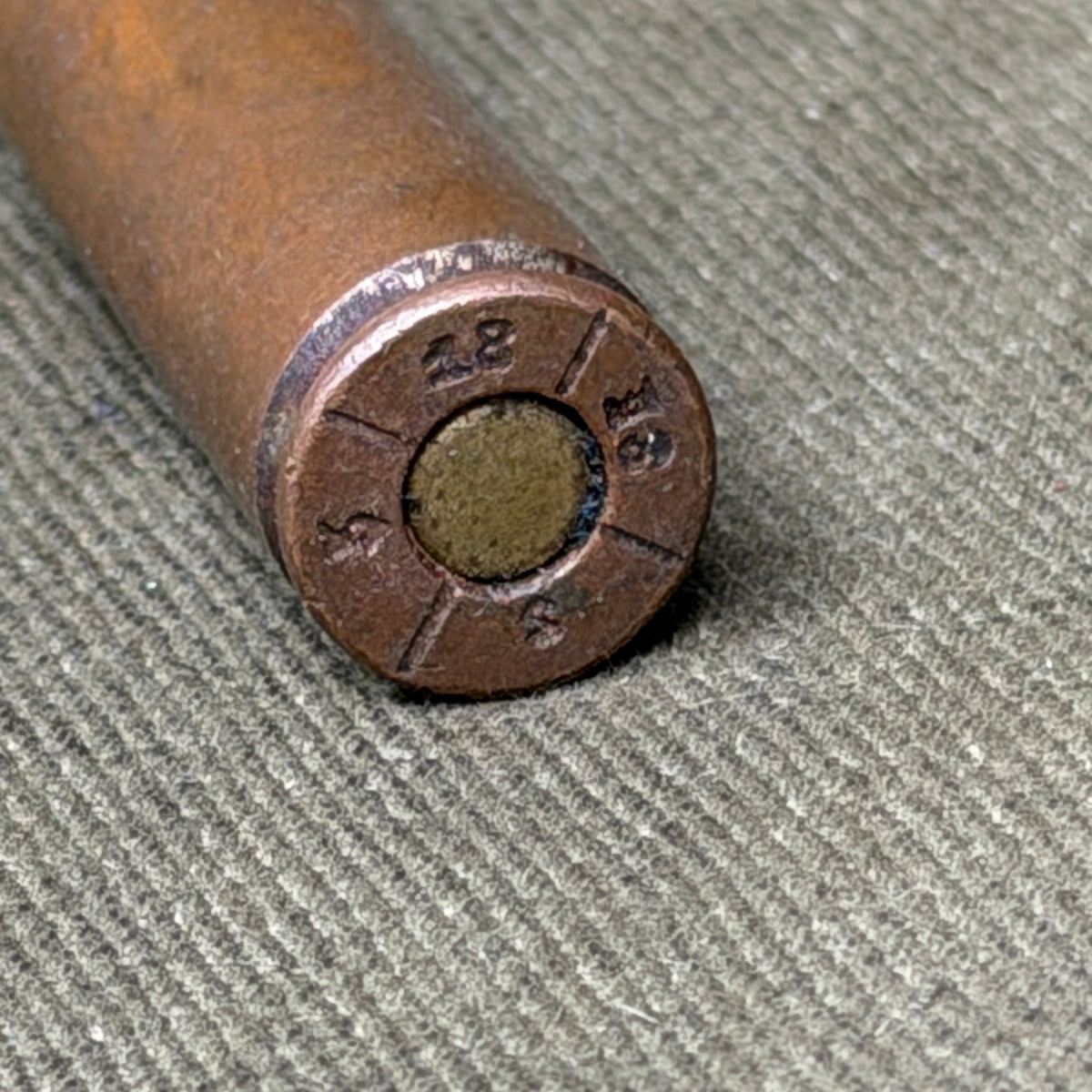 Original WW1 German 7.92mm Mauser Wooden Bullet Blank – Spandau 1918 – Inert