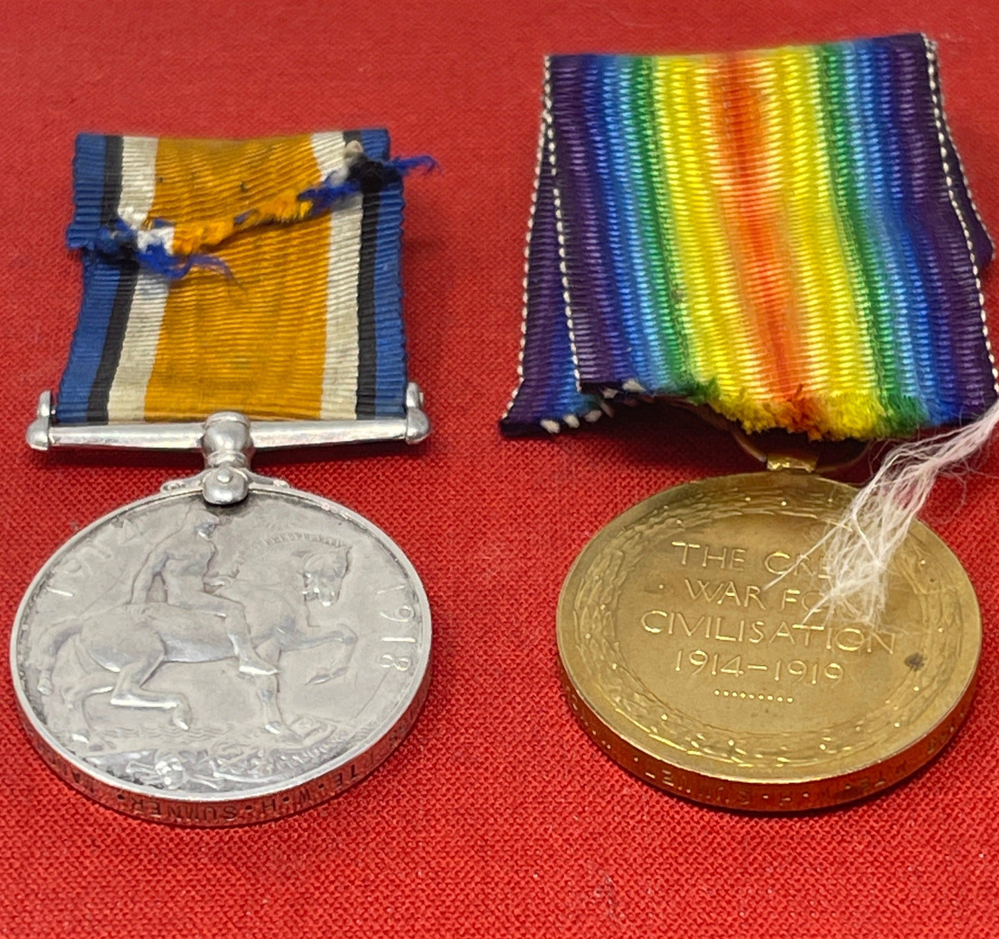 WW1 Pair Manchester Regiment - Labour Corp