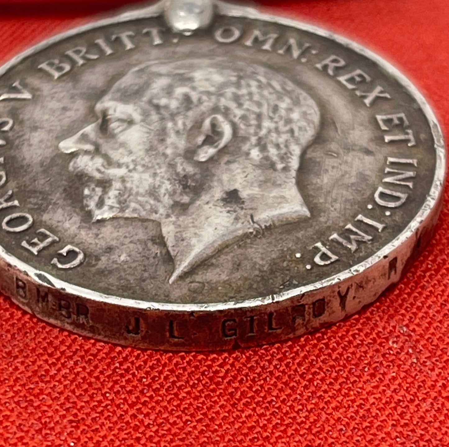 British War Medal Leicester Regiment Bmdr Gilroy