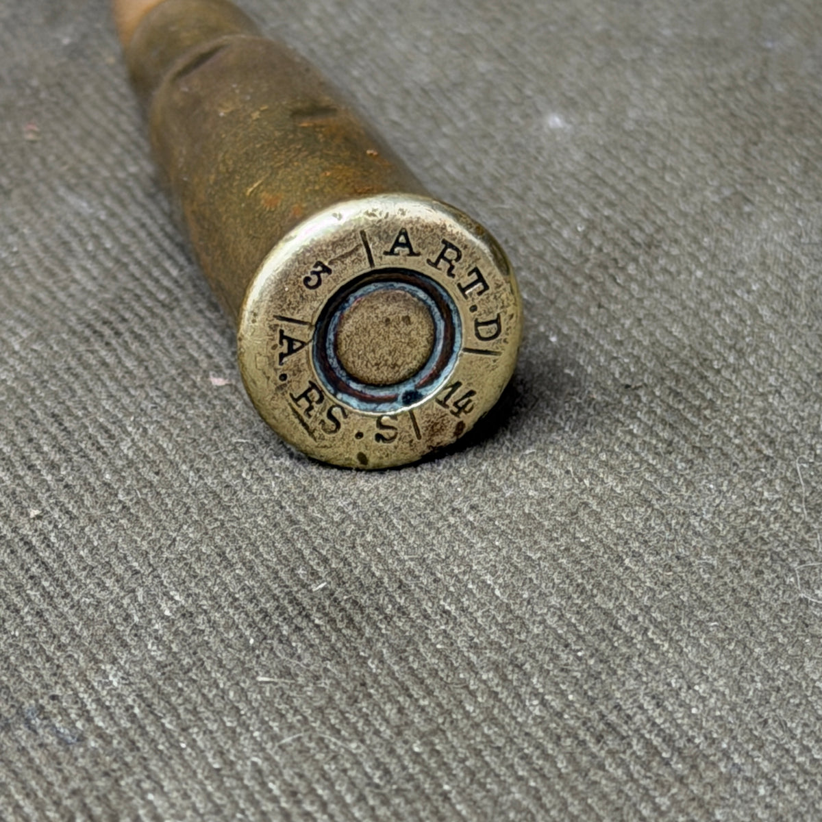 Original WW1 French 8mm Lebel Balle D Cartridge – ART.D A.RS 3-14 – Rennes 1914 – Inert
