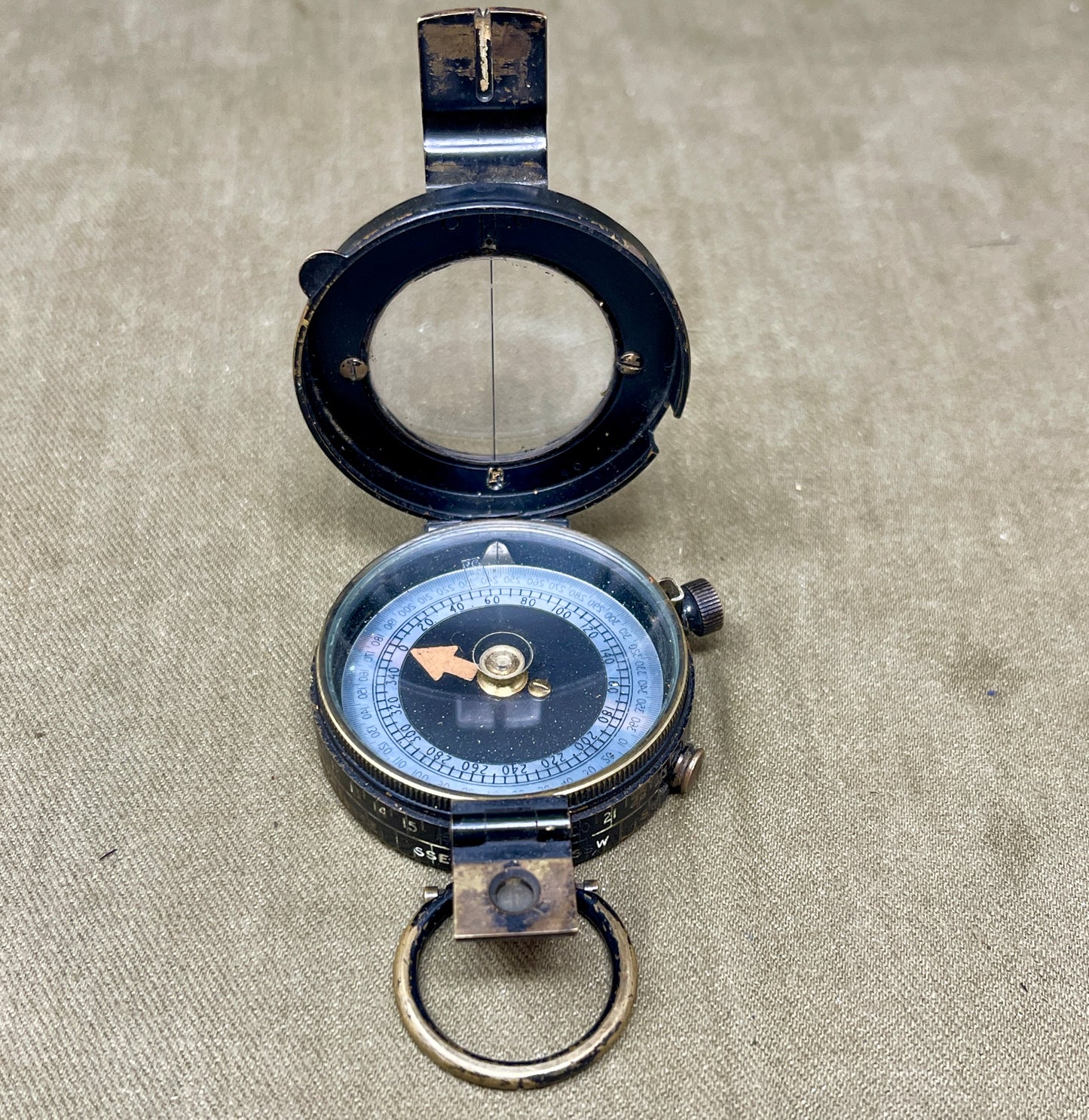 WW2 1939 Dated British Barker & Sons MK IX Brass Compass