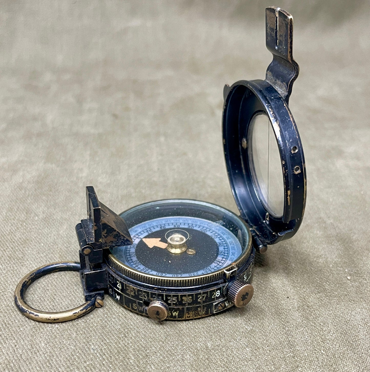 WW2 1939 Dated British Barker & Sons MK IX Brass Compass