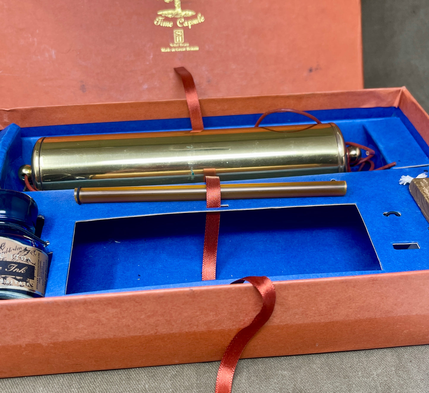 Stuart Houghton The Millenium Time Capsule Solid Brass Calligraphy Set 2000