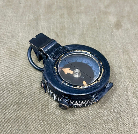 WW2 1940 British J. M. Glauser MK IX Brass Compass – Excellent Working Condition