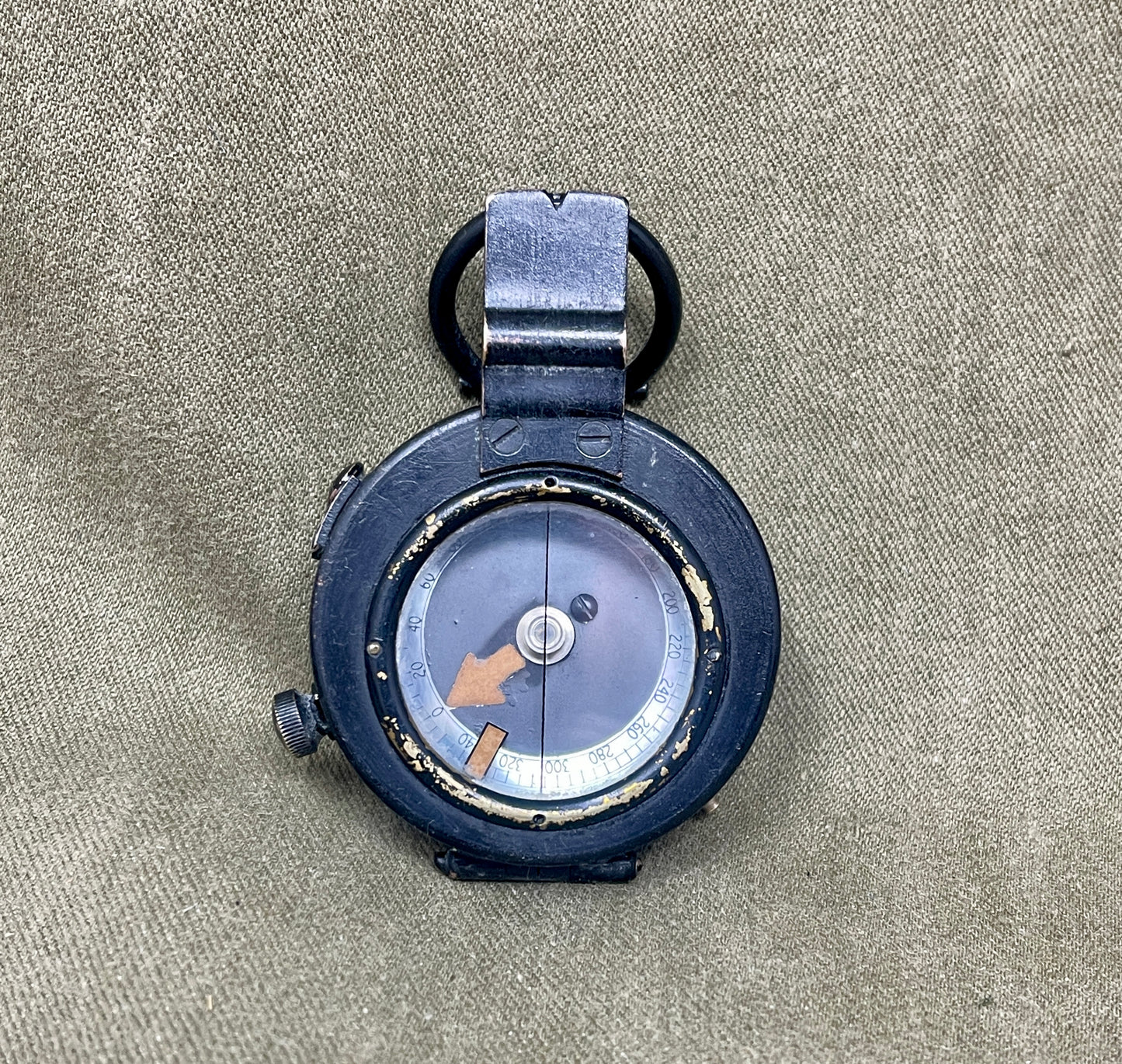 WW2 1940 British J. M. Glauser MK IX Brass Compass – Excellent Working Condition
