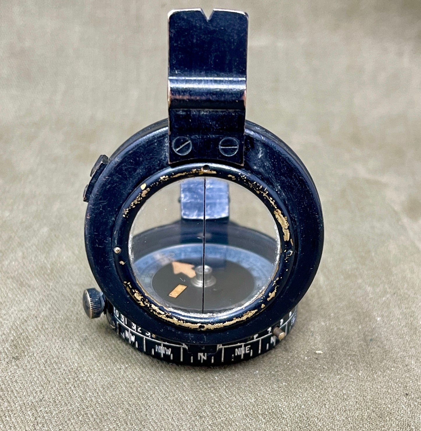 WW2 1940 British J. M. Glauser MK IX Brass Compass – Excellent Working Condition