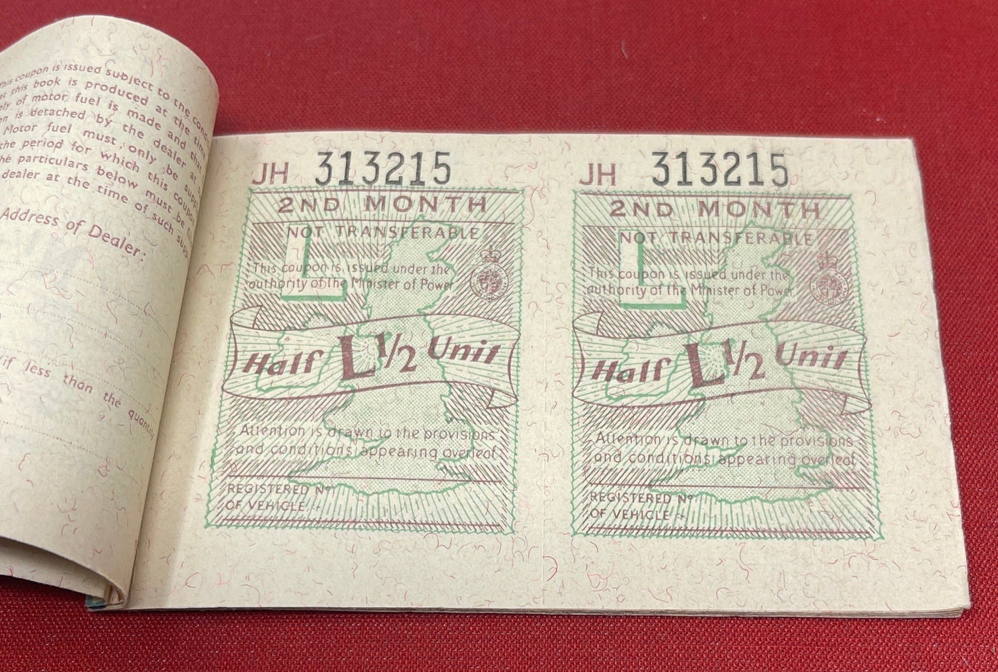 Motor Fuel Ration Book for Motor Cycle not exceeding 250CC