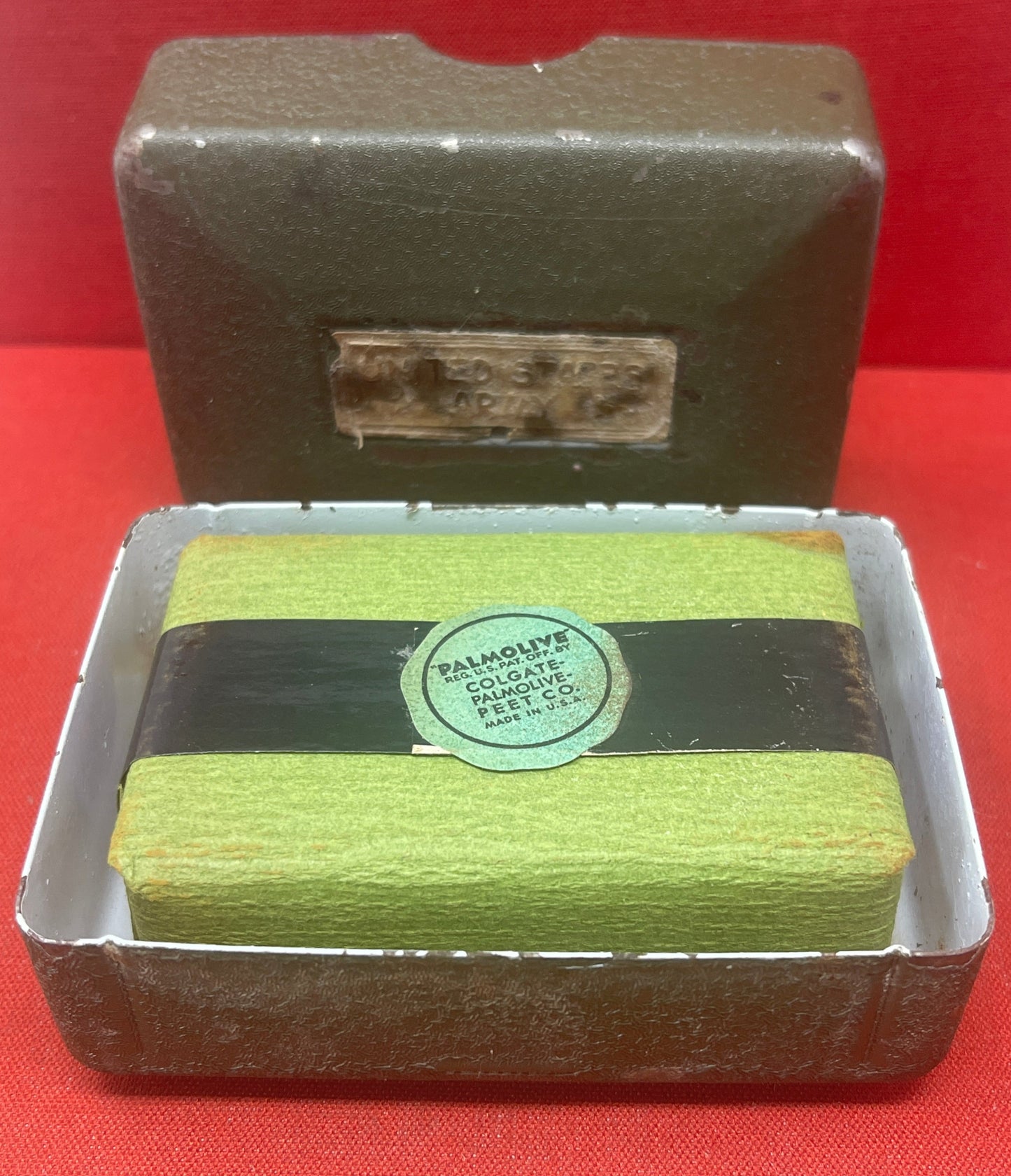 WW2 US Army Soap Dish Palmolive Soap