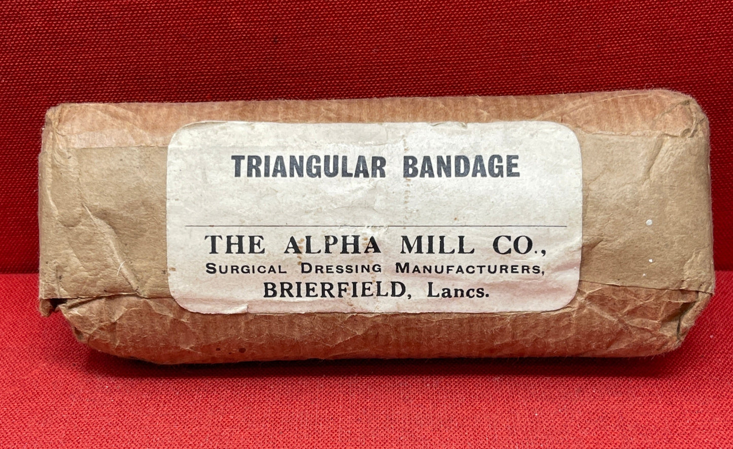 British Triangular Bandage The Alpha Mill Co. Surgical Dressing Brierfield Lancs