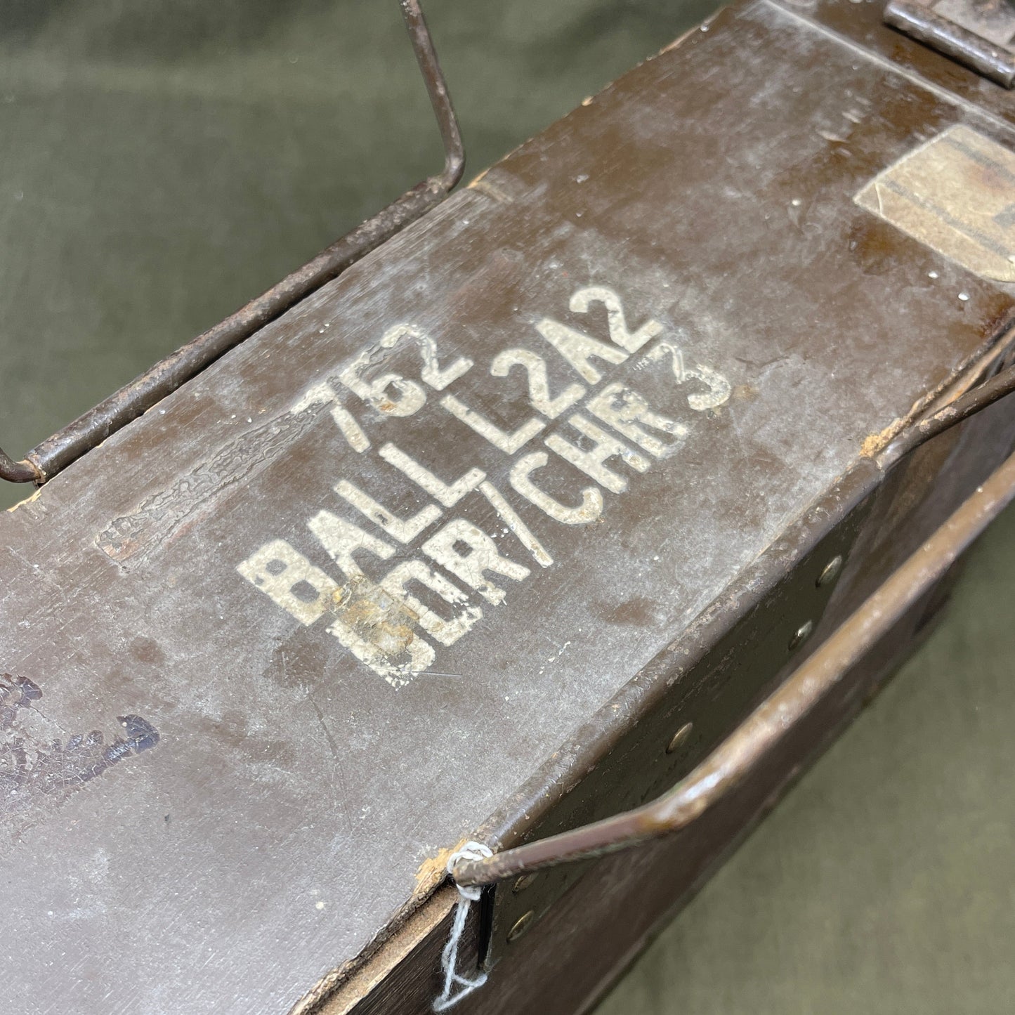 Post War British wooden ammo box, exactly the same as the British WW2 ammo box Good condition with good clear markings,